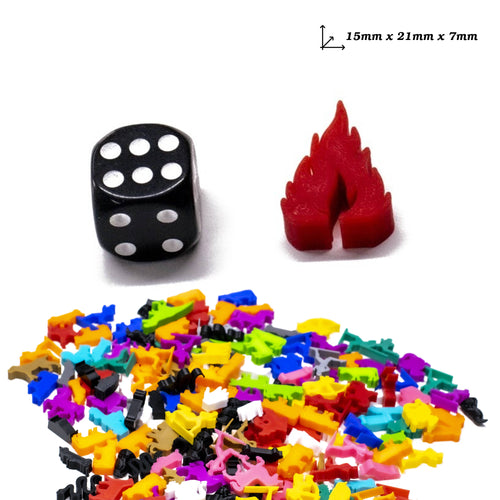 Fire Meeple Token for upgrading board games, tabletop and other DnD games