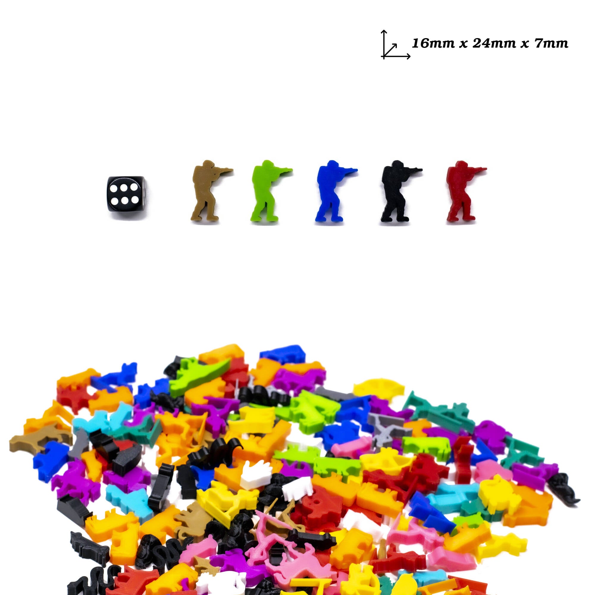 Soldier Takes Aim Meeple Figures for upgrading board games, tabletop and other DnD games