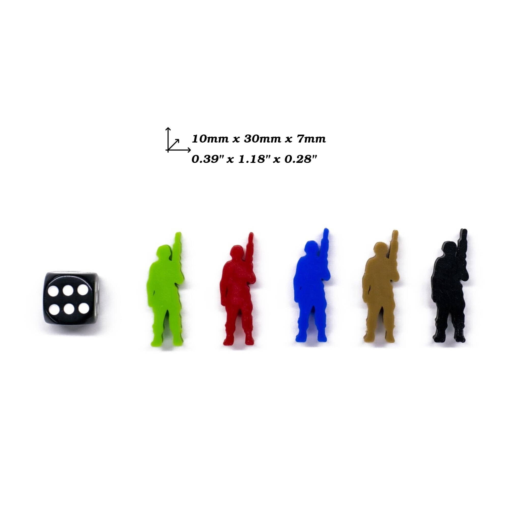 Soldier Stand with Weapon Meeple for upgrading board games, tabletop and other DnD games