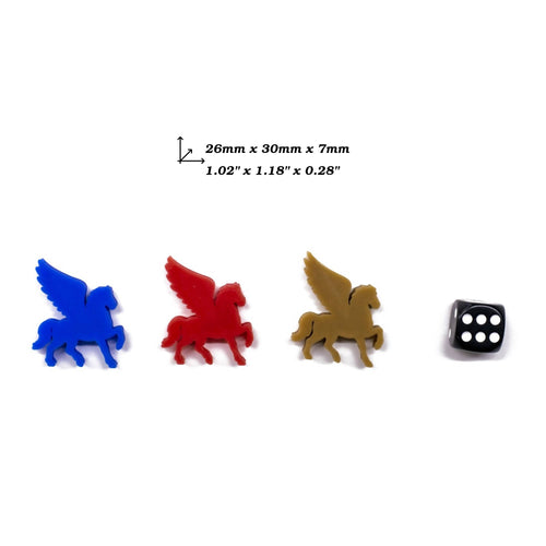 Pegasus Meeple Figures for upgrading board games, tabletop and other DnD games