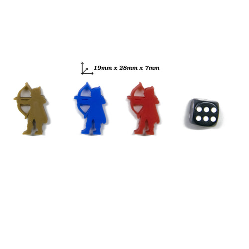 Elf Archer Meeple Figures for upgrading board games, tabletop and other DnD games