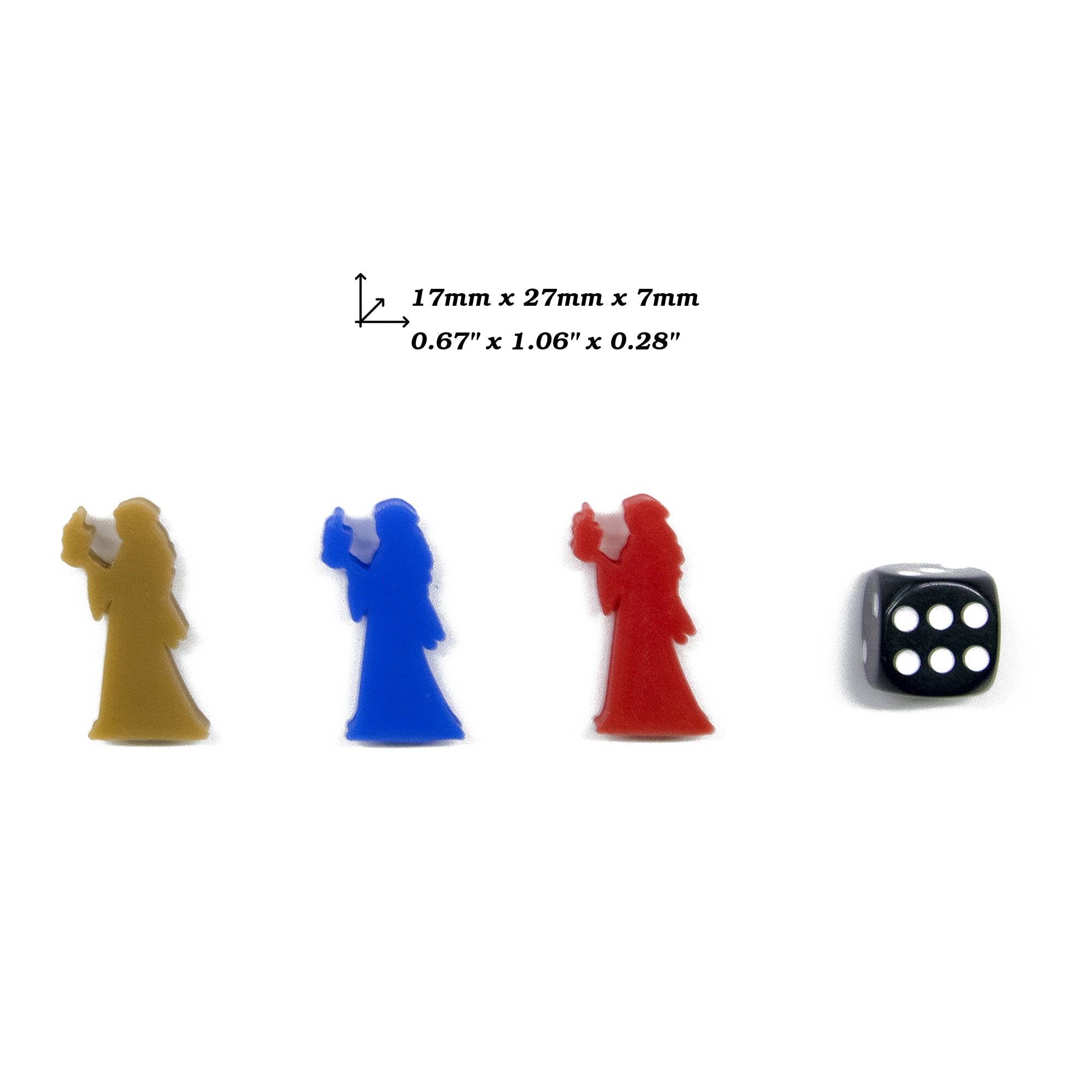 Sorceress Meeple Figures for upgrading board games, tabletop and other DnD games