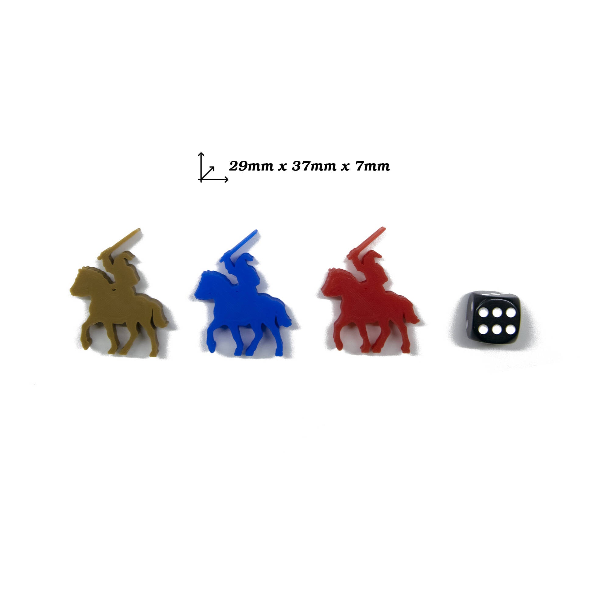 Knight with Horse Meeple Figures for upgrading board games, tabletop and other DnD games