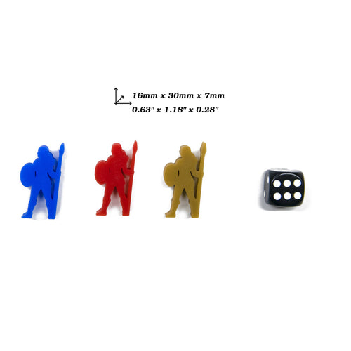 Amazon Warrior Meeple Figures for upgrading board games, tabletop and other DnD games