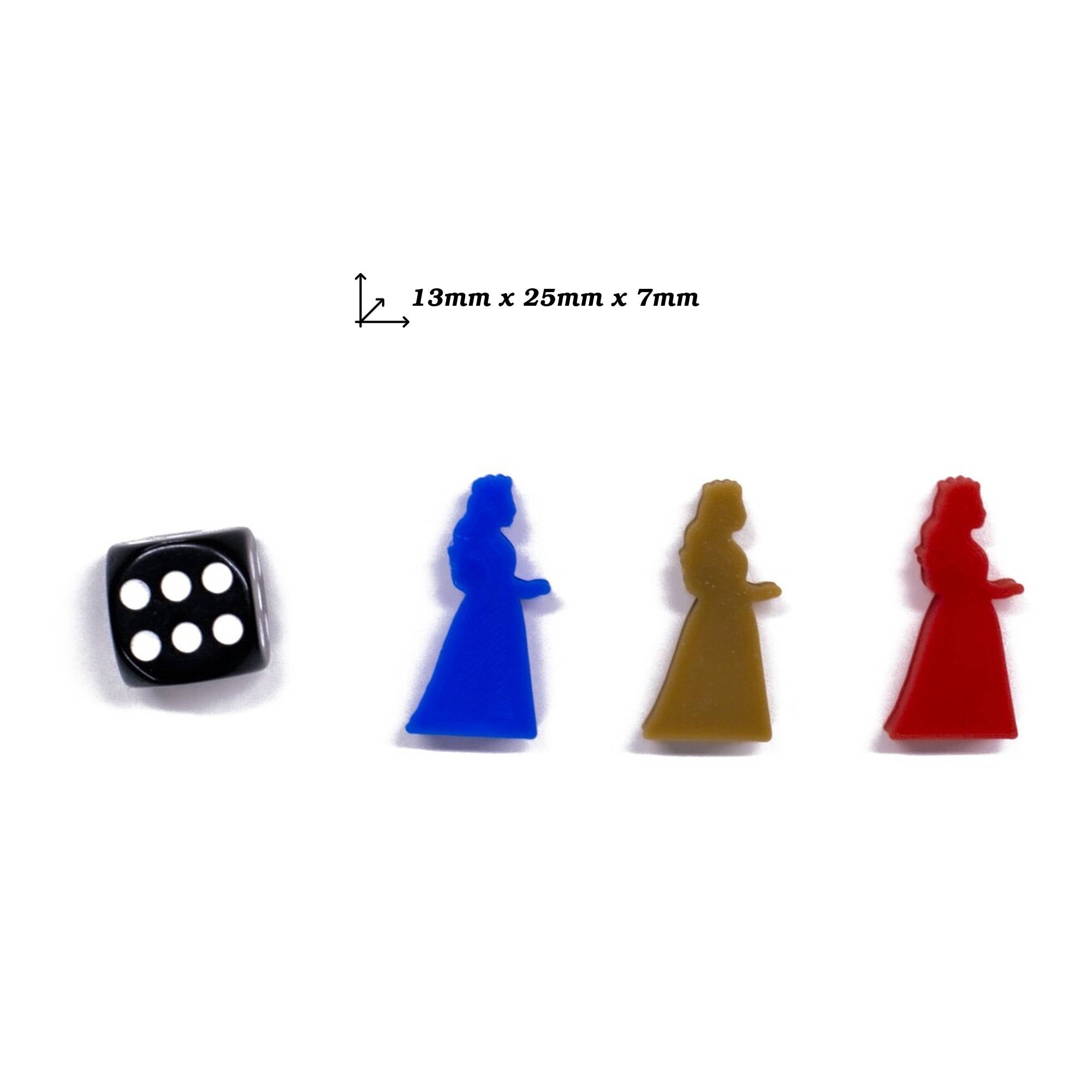 Queen Meeple Token for upgrading board games, tabletop and other DnD games