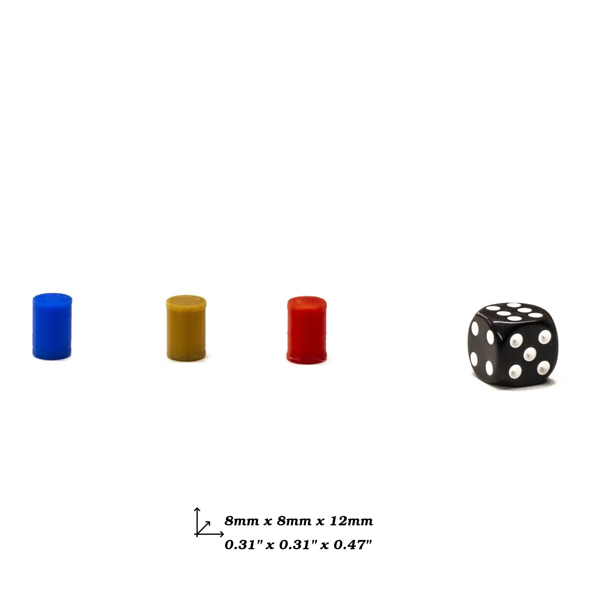 Cylinder 8x12 mm for upgrading board games, tabletop and other DnD games