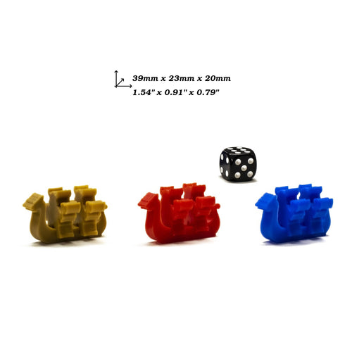 Viking Meeples with Ship for upgrading board games, tabletop and other DnD games