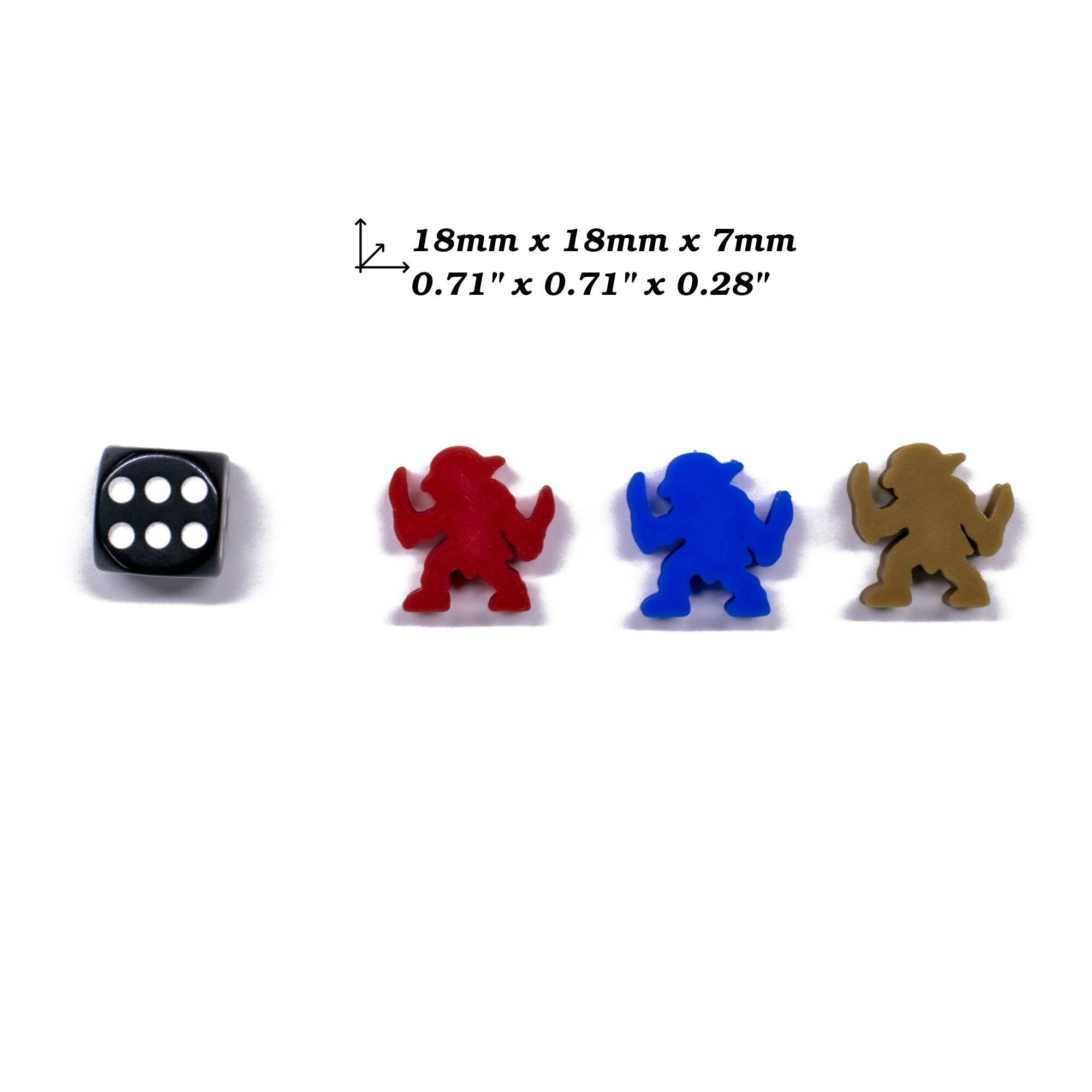 Goblin Meeple with Daggers for upgrading board games, tabletop and other DnD games