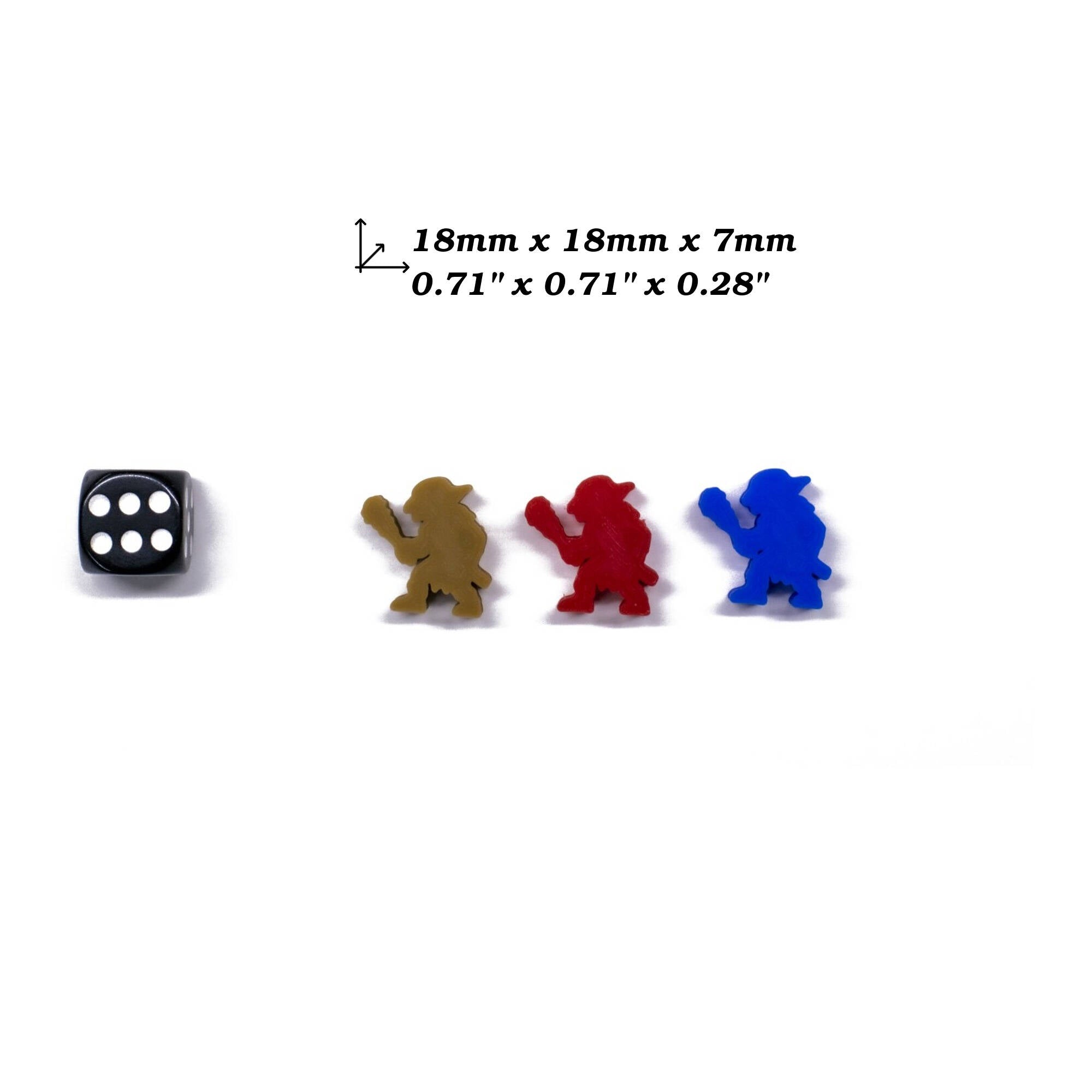 Goblin Meeple with Mace for upgrading board games, tabletop and other DnD games