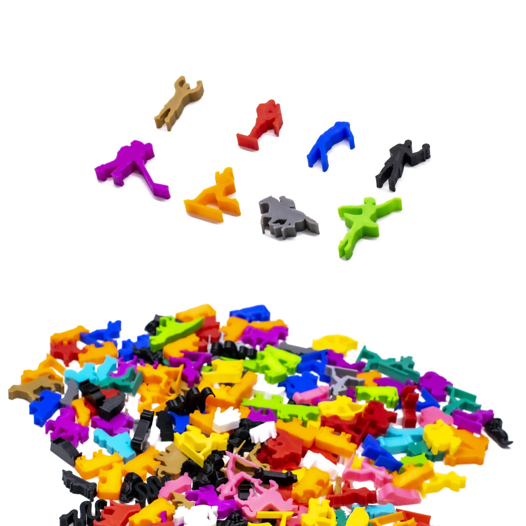 Sport Meeple Figure Set 8pcs | Mixed Colors for upgrading board games, tabletop and other DnD games