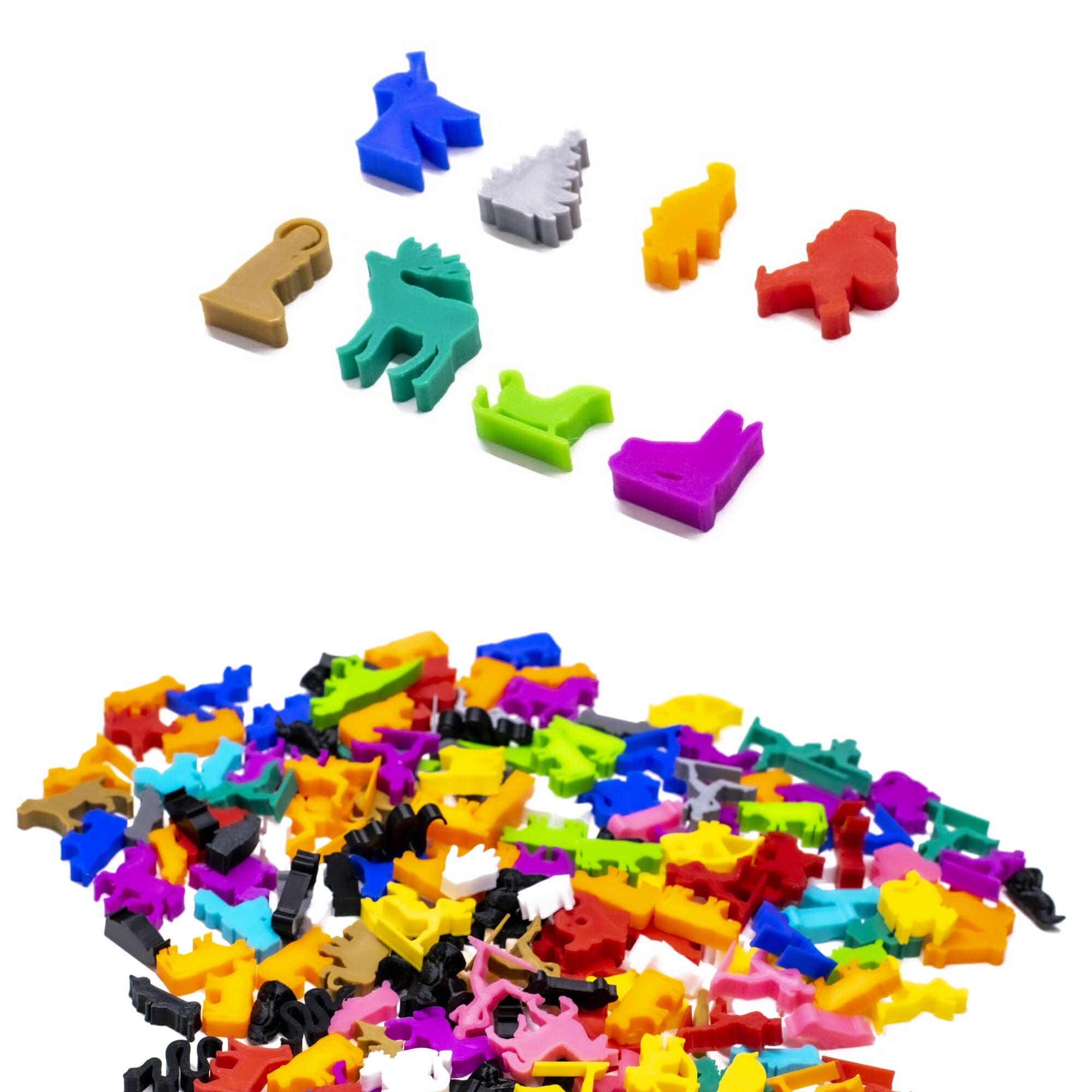 Christmas Meeple Figure Set 8PCS | Mixed Colors for upgrading board games, tabletop and other DnD games