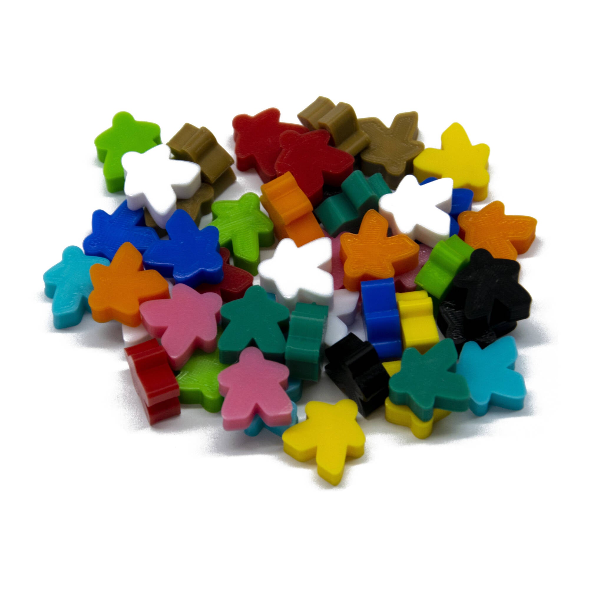 Classic Meeple Figures Mega Pack (55PCS 11 Color) for upgrading board games, tabletop and other DnD games