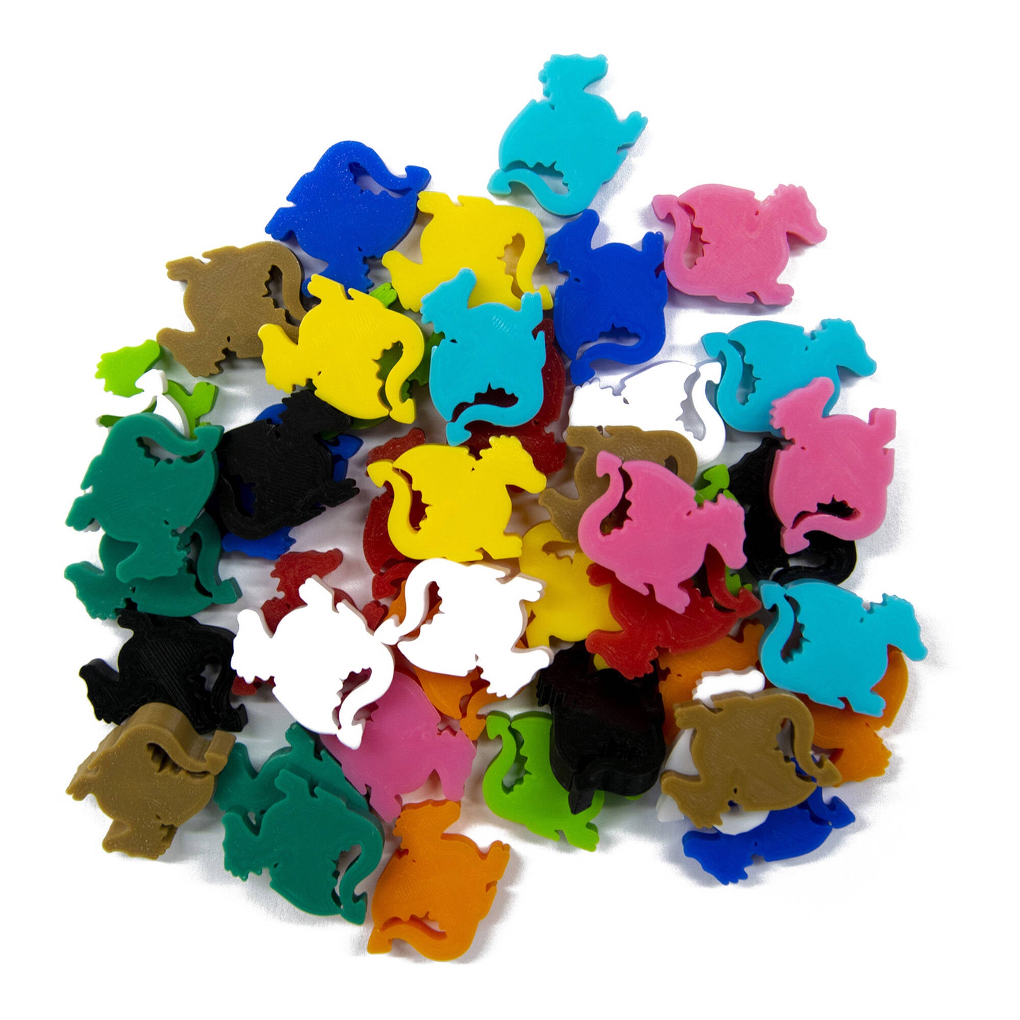 Dragon Meeple Figures Mega Pack (55PCS 11 Color) for upgrading board games, tabletop and other DnD games