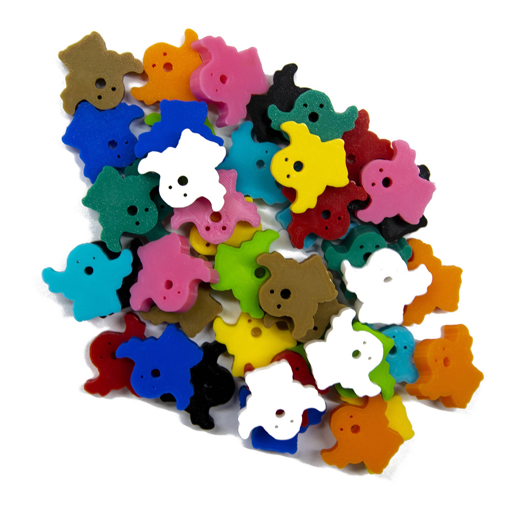 Ghost Meeple Figures Mega Pack (55PCS 11 Color) for upgrading board games, tabletop and other DnD games
