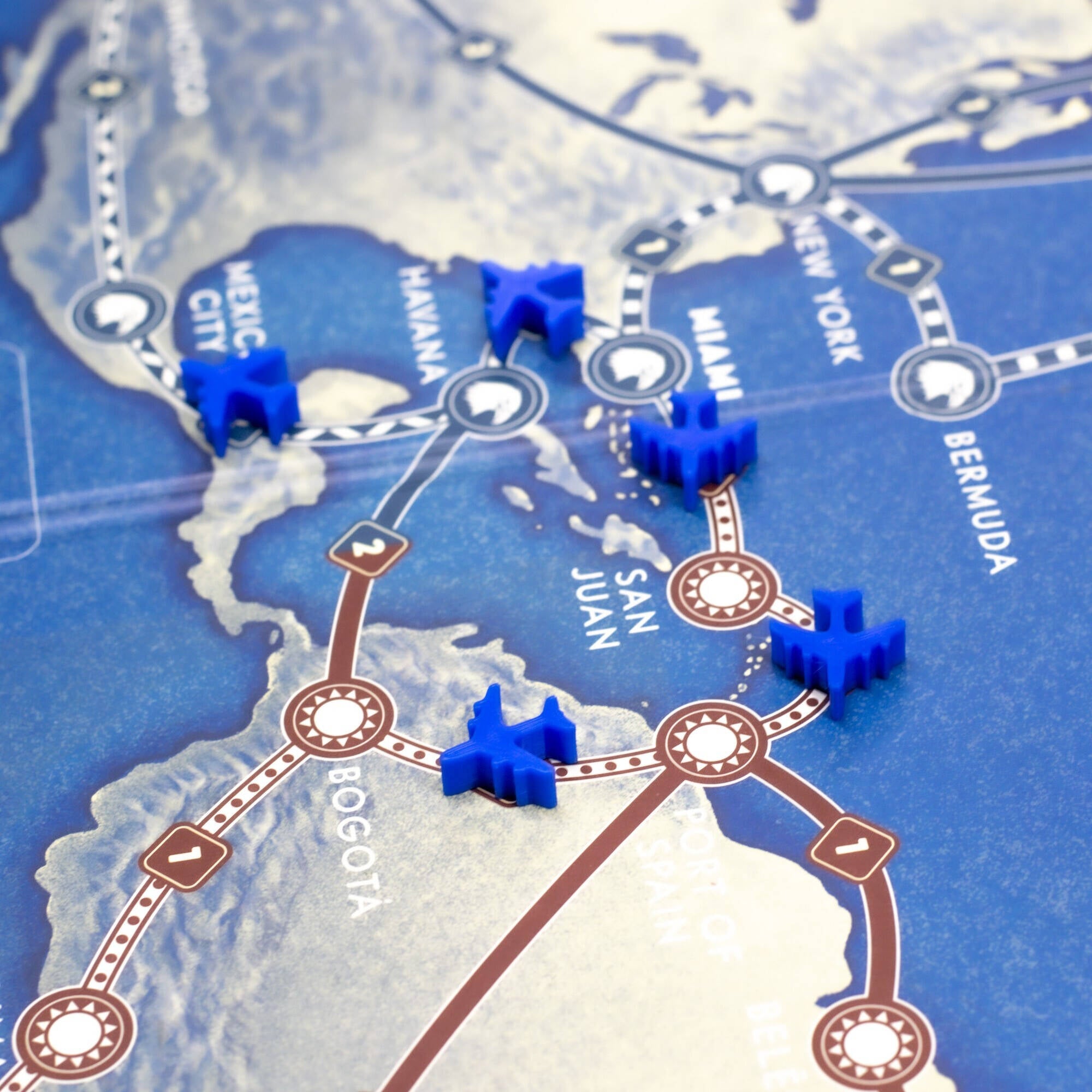 Pan Am Airplanes Upgrade Pack - Route Markers for upgrading board games, tabletop and other DnD games