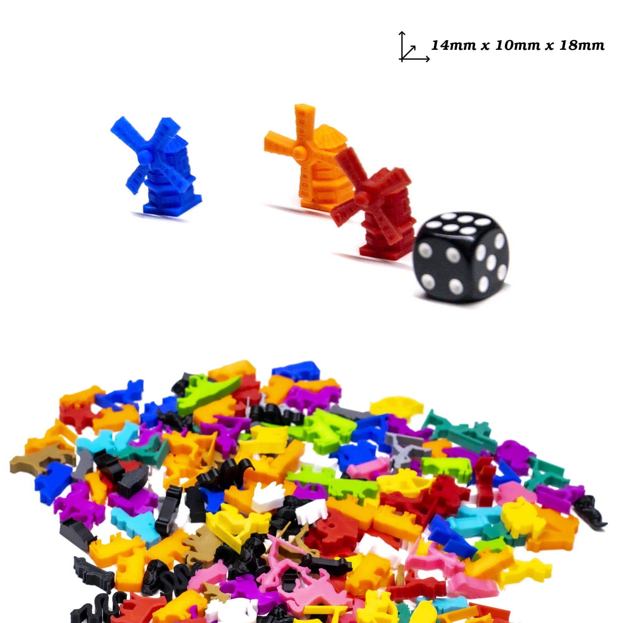 Windmill Miniature Tokens for upgrading board games, tabletop and other DnD games