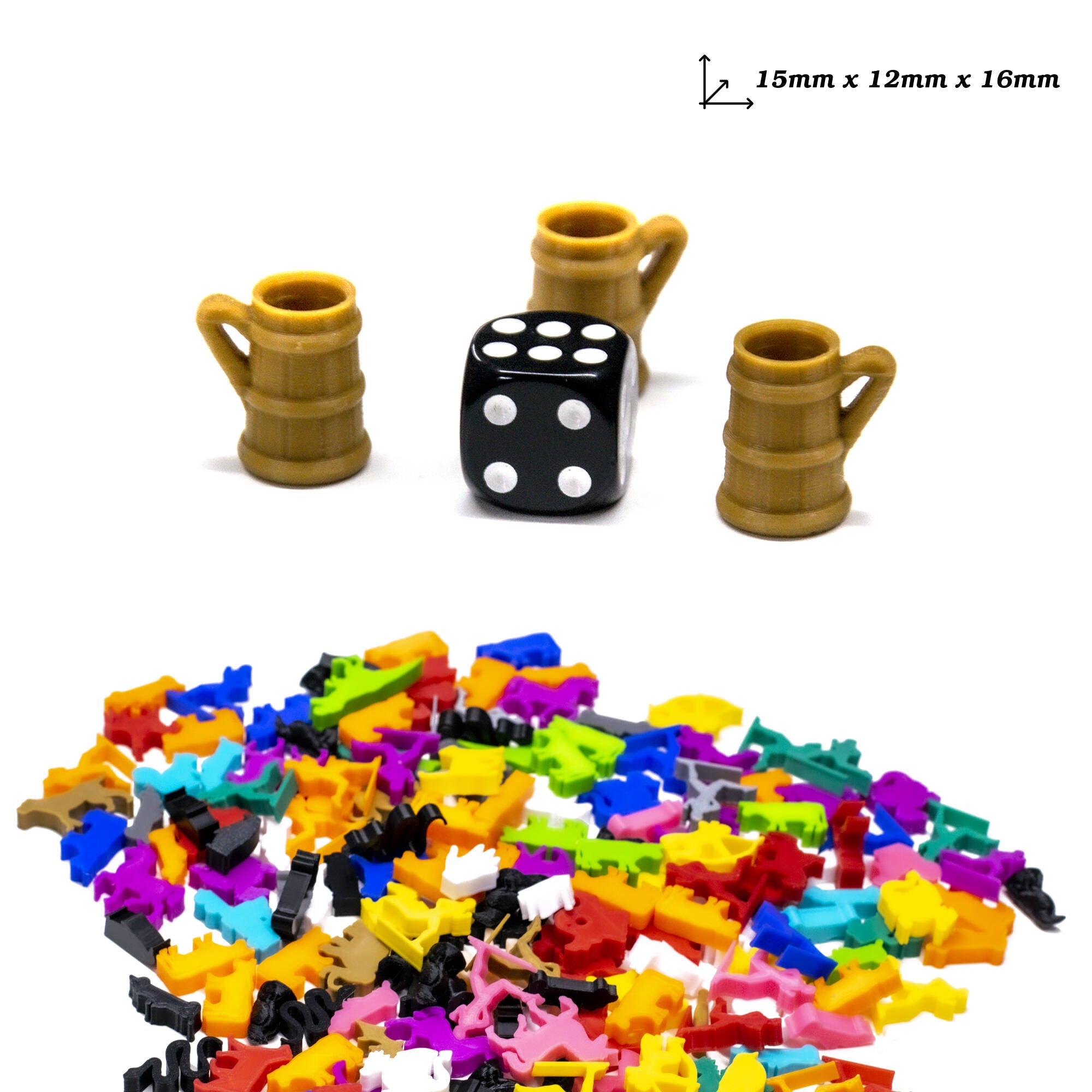 Beer Mug Miniatures for upgrading board games, tabletop and other DnD games