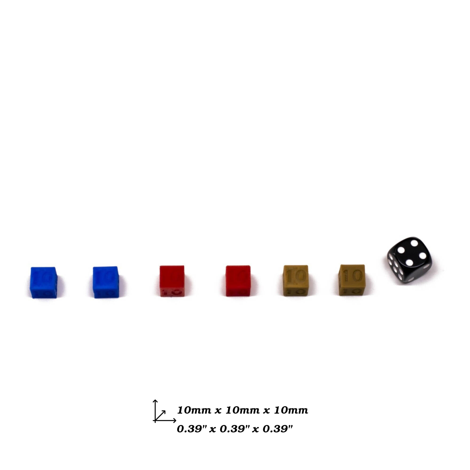 Resource Cube with Value 10 for upgrading board games, tabletop and other DnD games