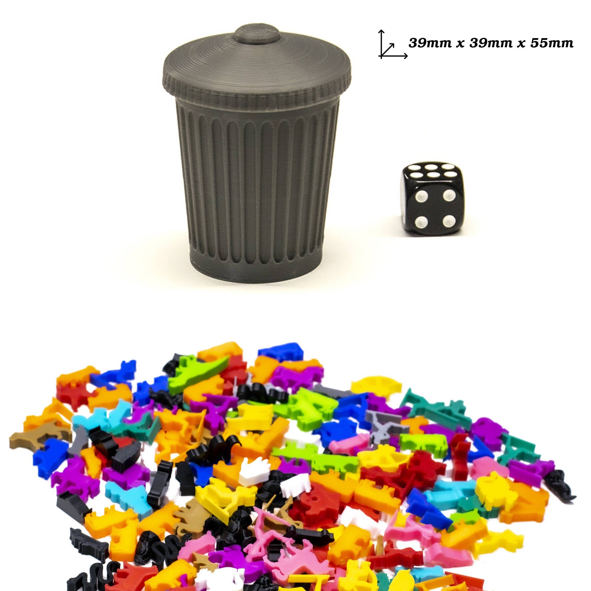 Bin Dice Tray for upgrading board games, tabletop and other DnD games