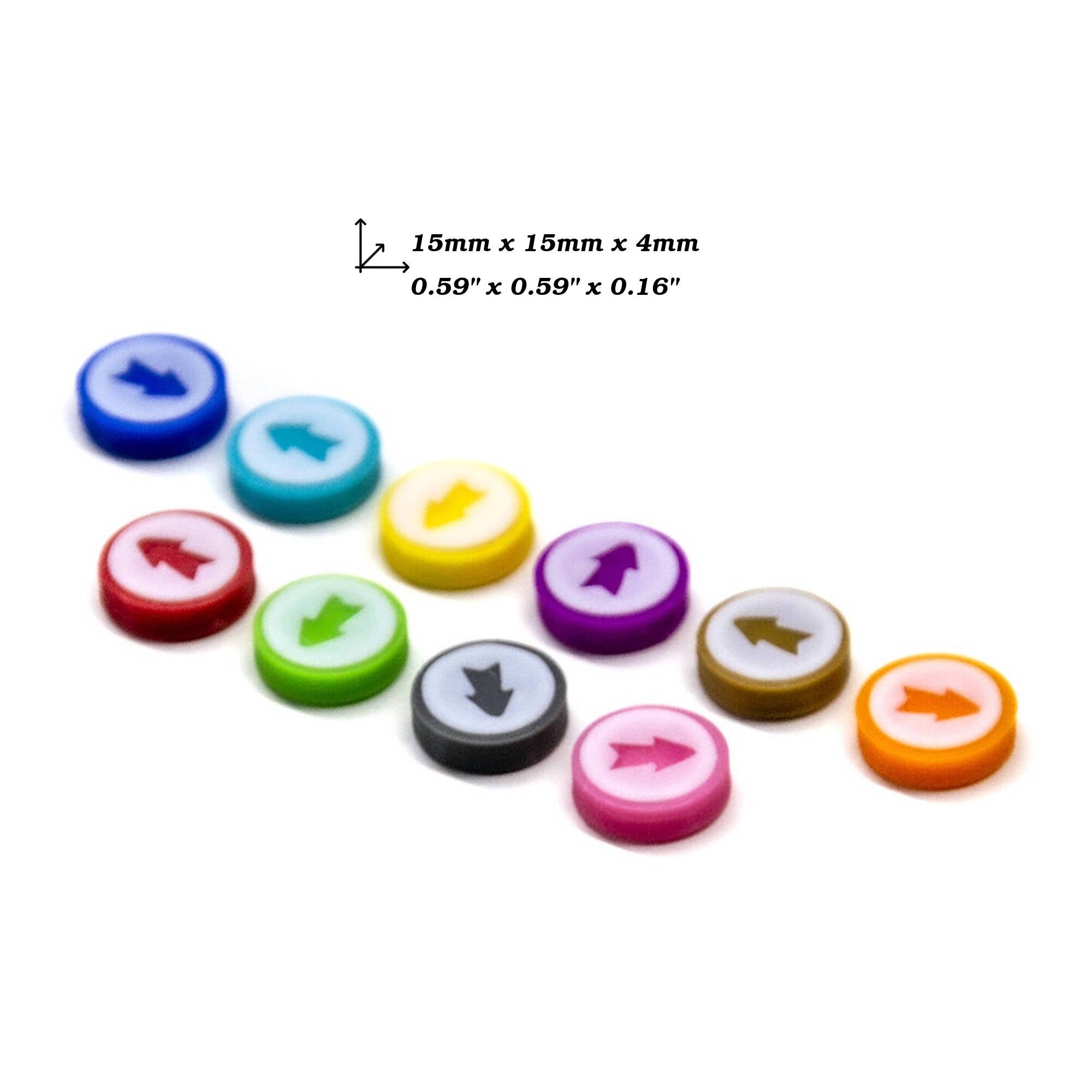 Disc Token with Arrow - One Sided for upgrading board games, tabletop and other DnD games
