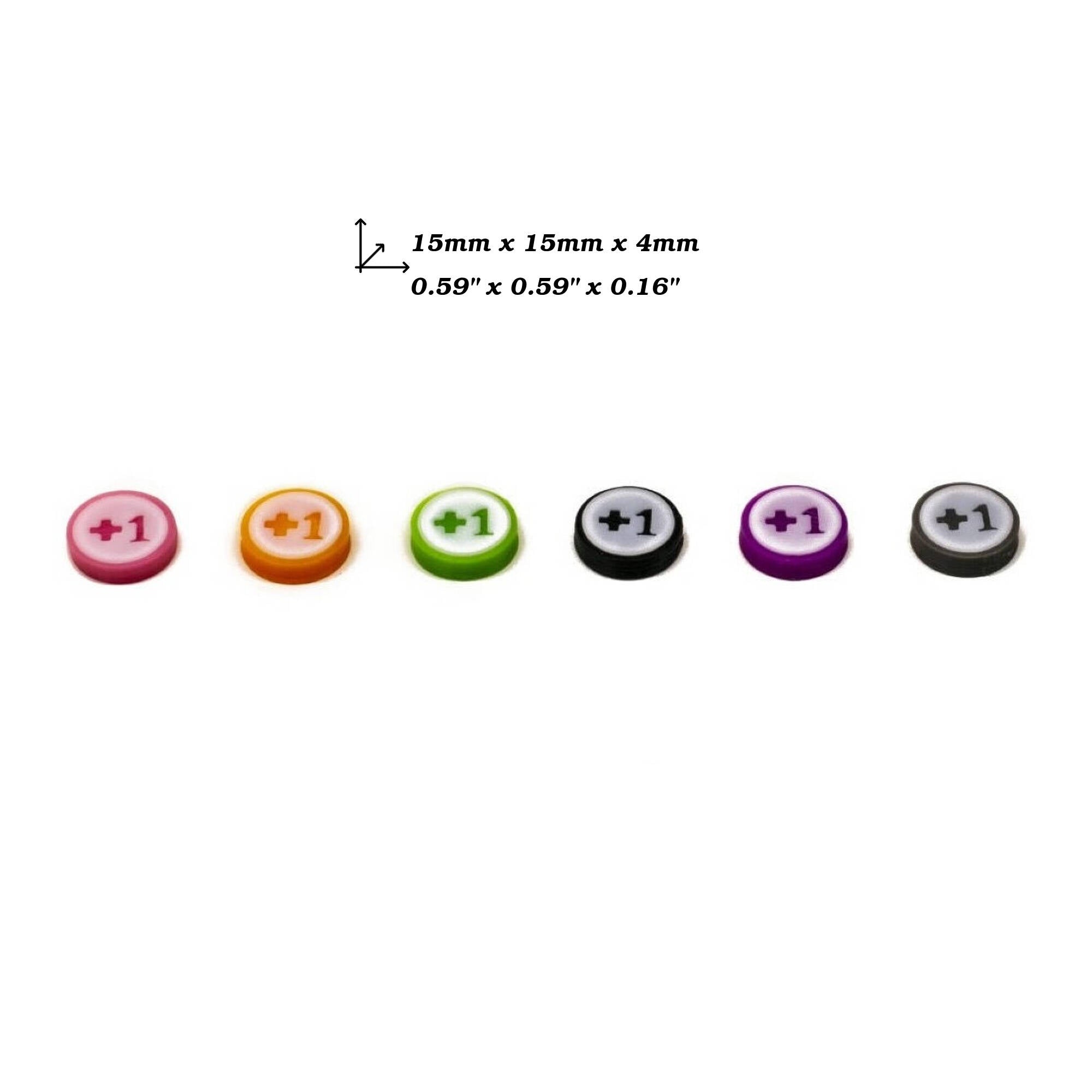 Disc Token Plus One for upgrading board games, tabletop and other DnD games