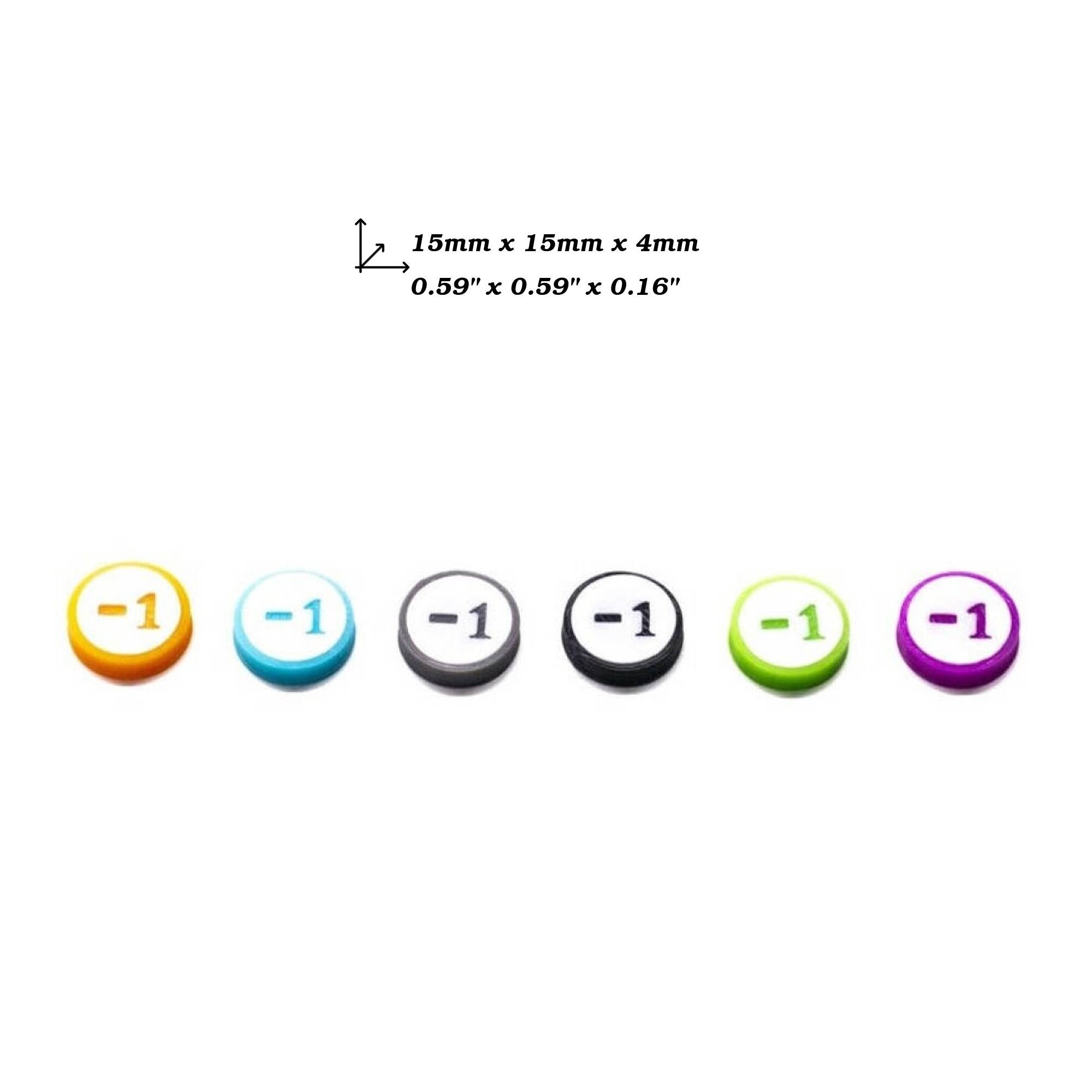 Disc Token Minus One - One Sided for upgrading board games, tabletop and other DnD games