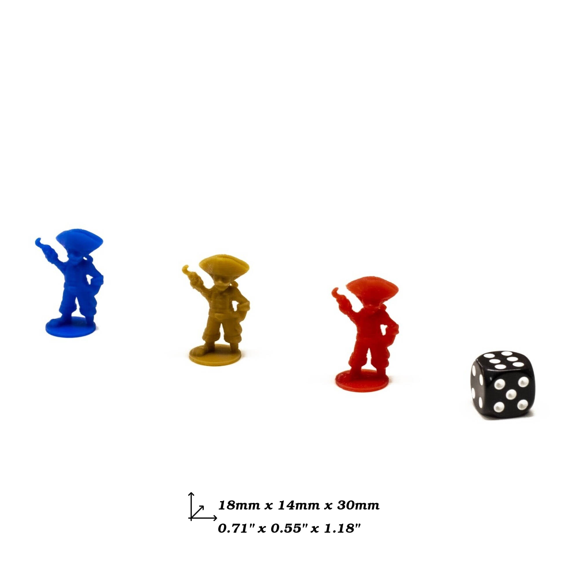 Pirate Captain Figures  for upgrading board games, tabletop and other DnD games