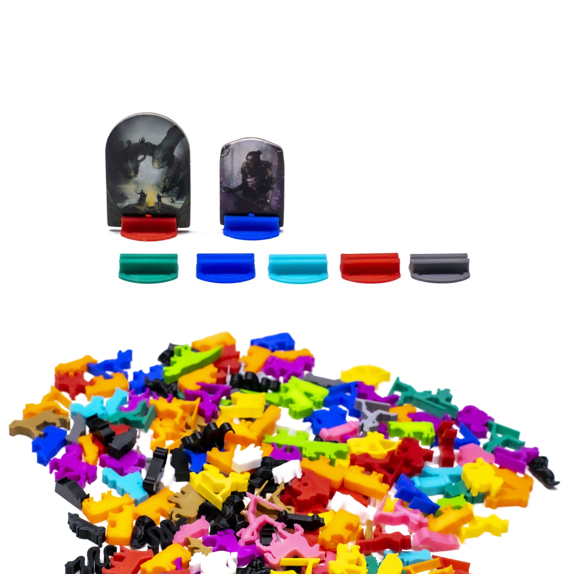 Flexible Plastic Stands for upgrading board games, tabletop and other DnD games