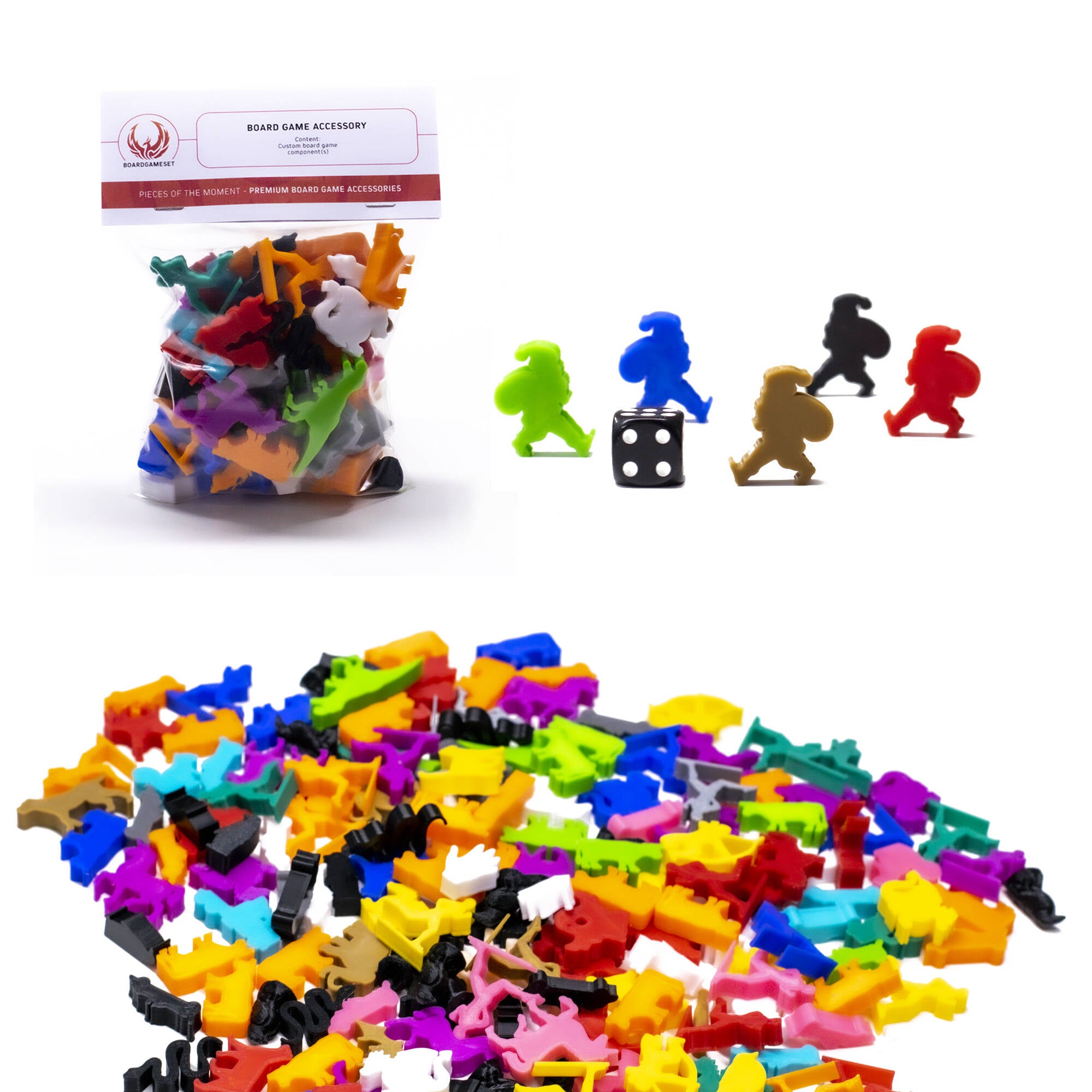 Santa Claus Meeple Figures for upgrading board games, tabletop and other DnD games