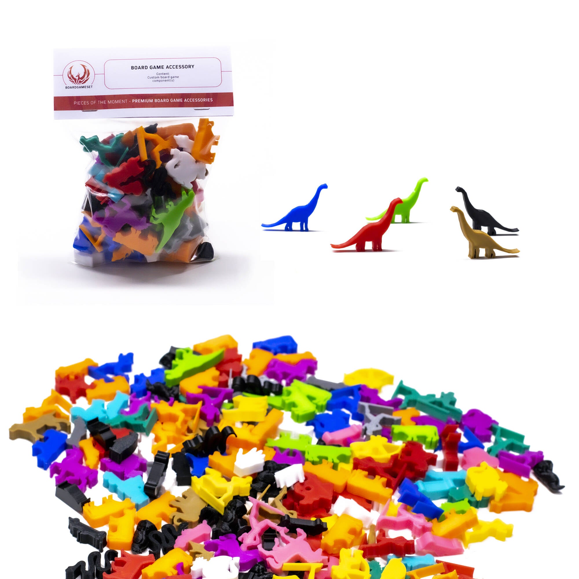 Brontosaurus Dino Meeple for upgrading board games, tabletop and other DnD games