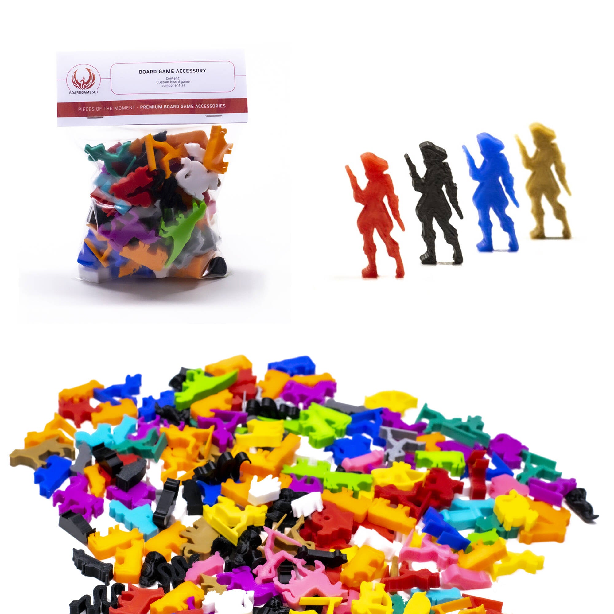 Pirate Girl Meeple Figures for upgrading board games, tabletop and other DnD games