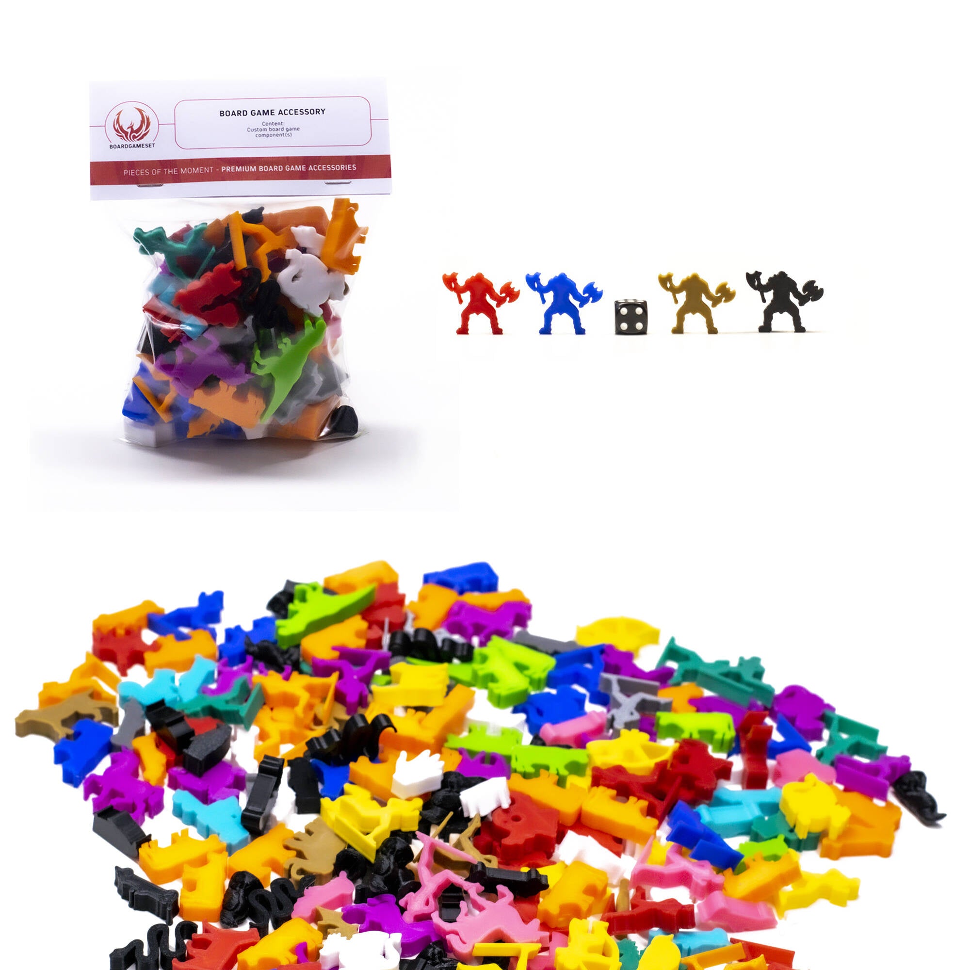 Orc Warrior with Two Axes Meeple  for upgrading board games, tabletop and other DnD games