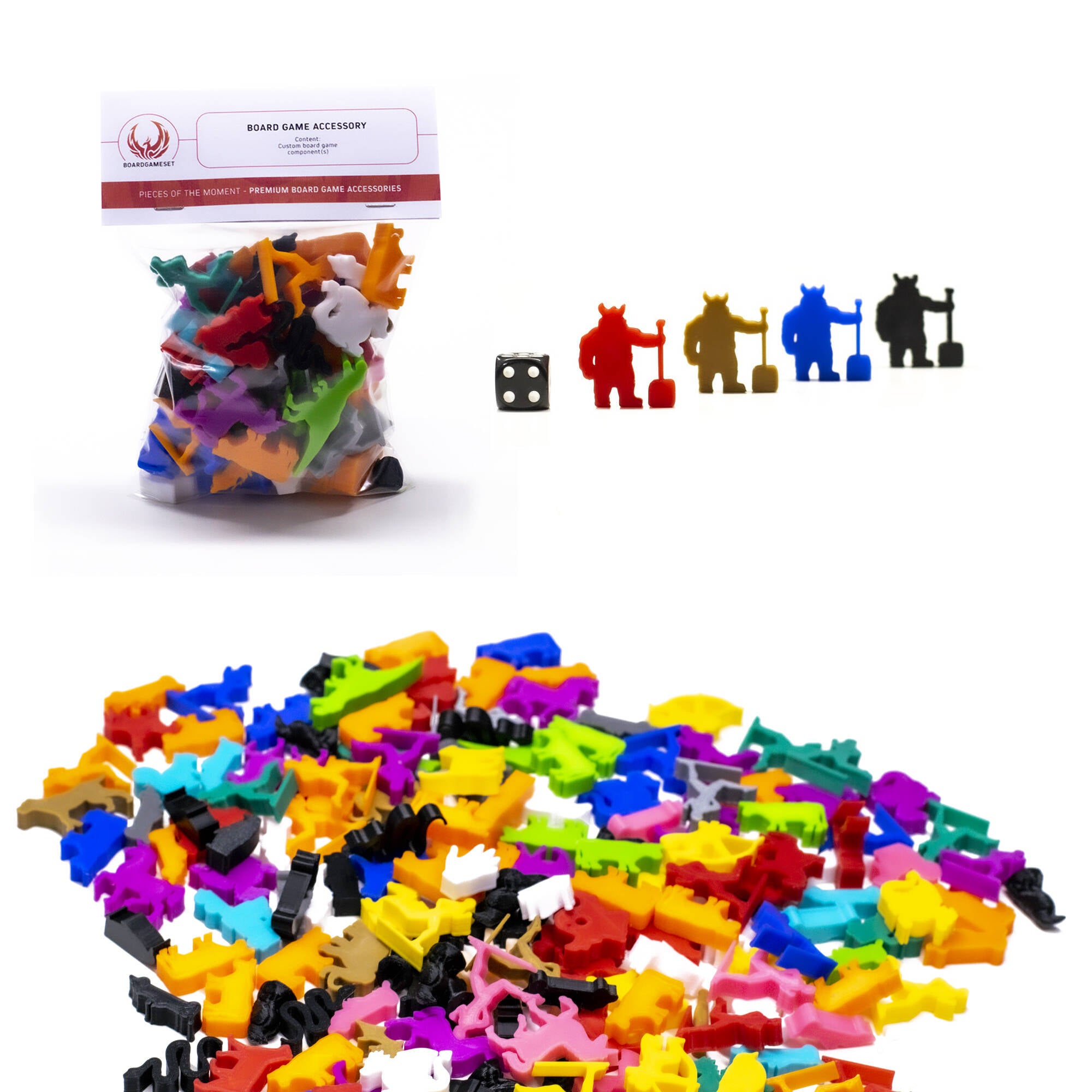 Dwarf Worker with Shovel Meeple  for upgrading board games, tabletop and other DnD games