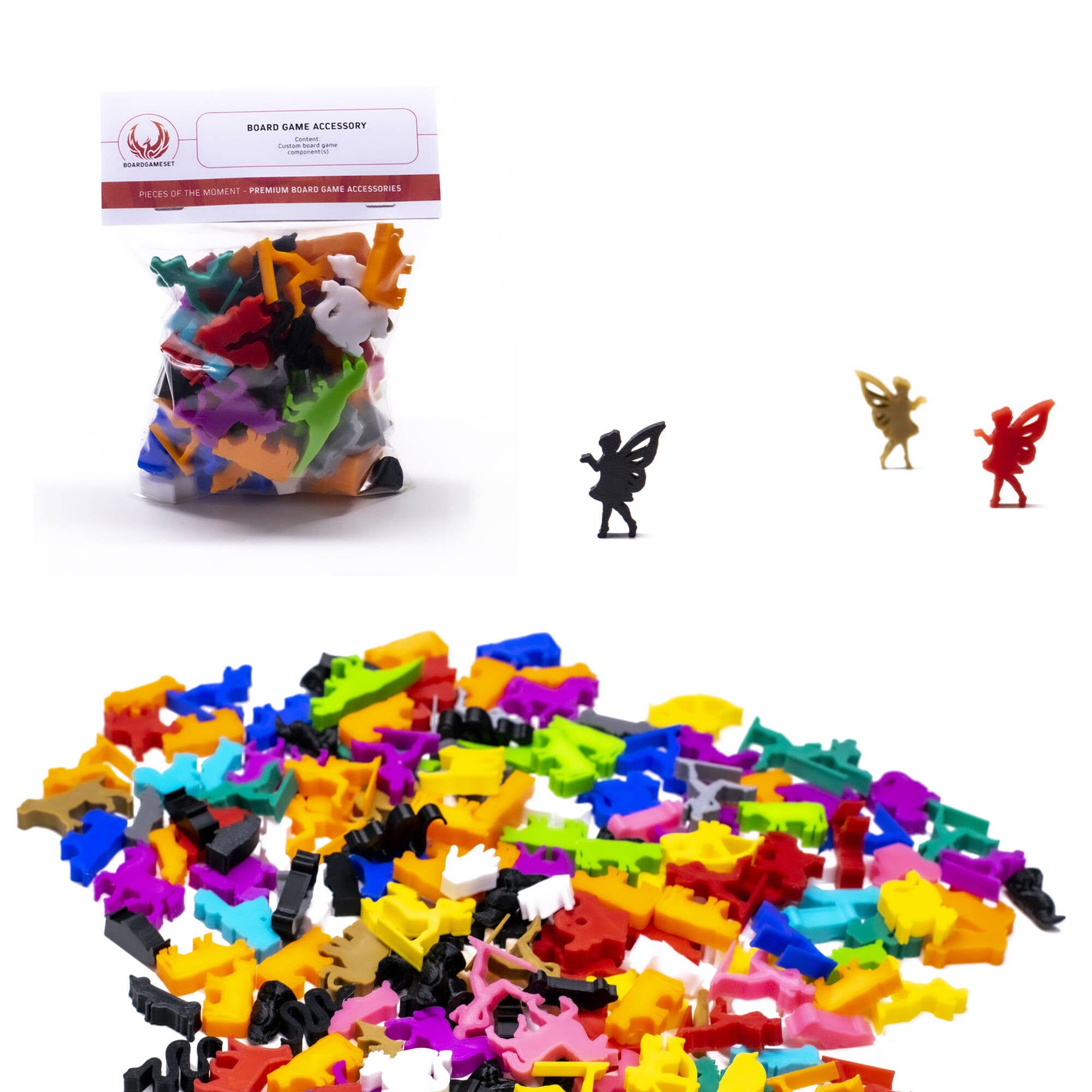 Faerie Meeple Figures for upgrading board games, tabletop and other DnD games