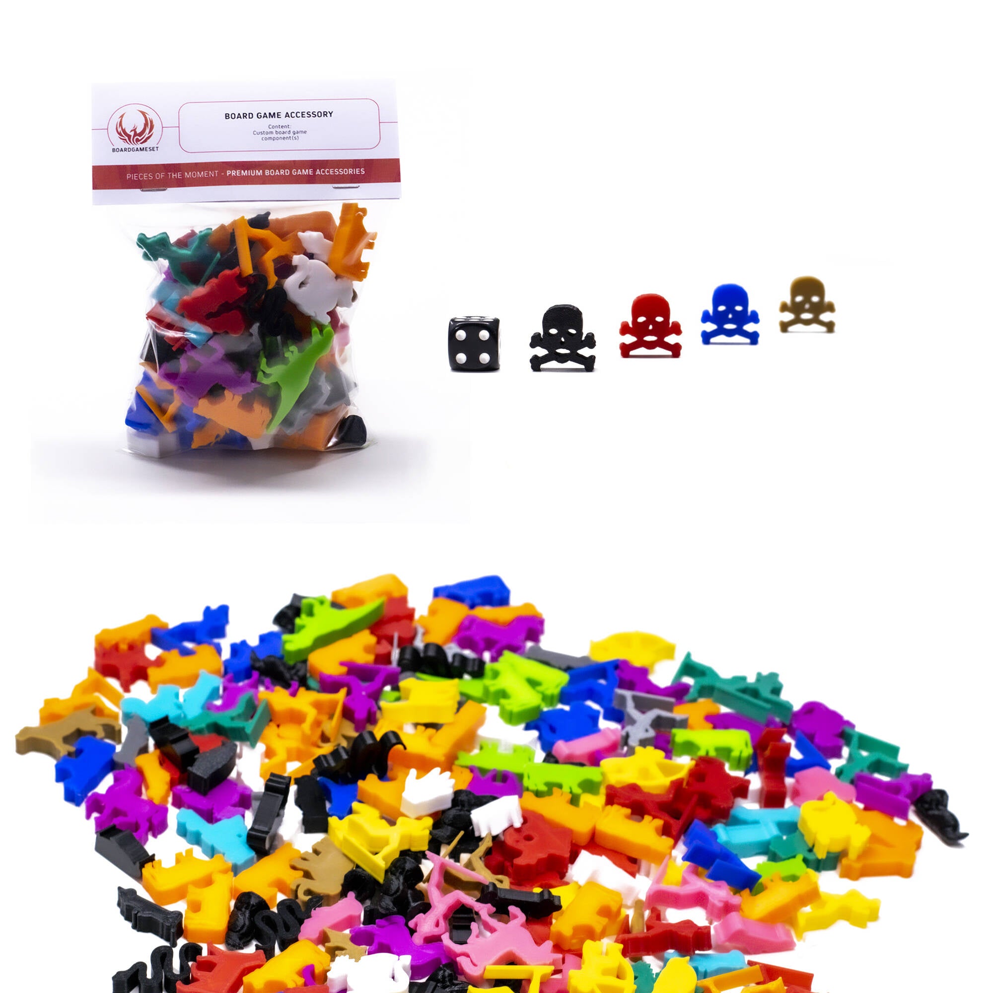 Skull Meeple Figures for upgrading board games, tabletop and other DnD games