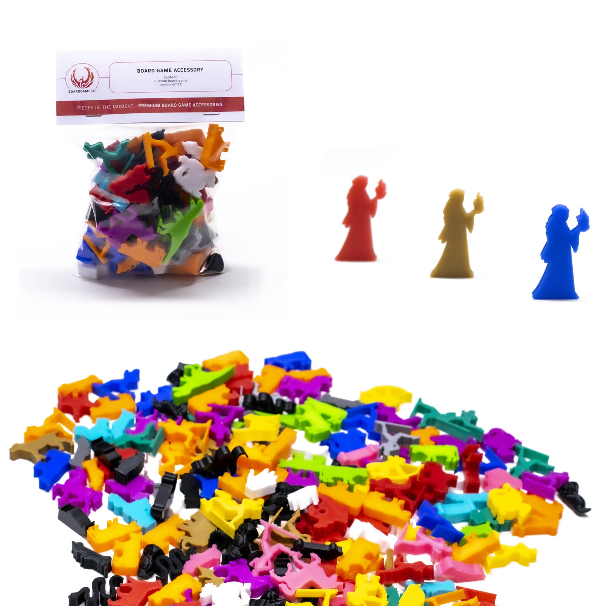 Sorceress Meeple Figures for upgrading board games, tabletop and other DnD games