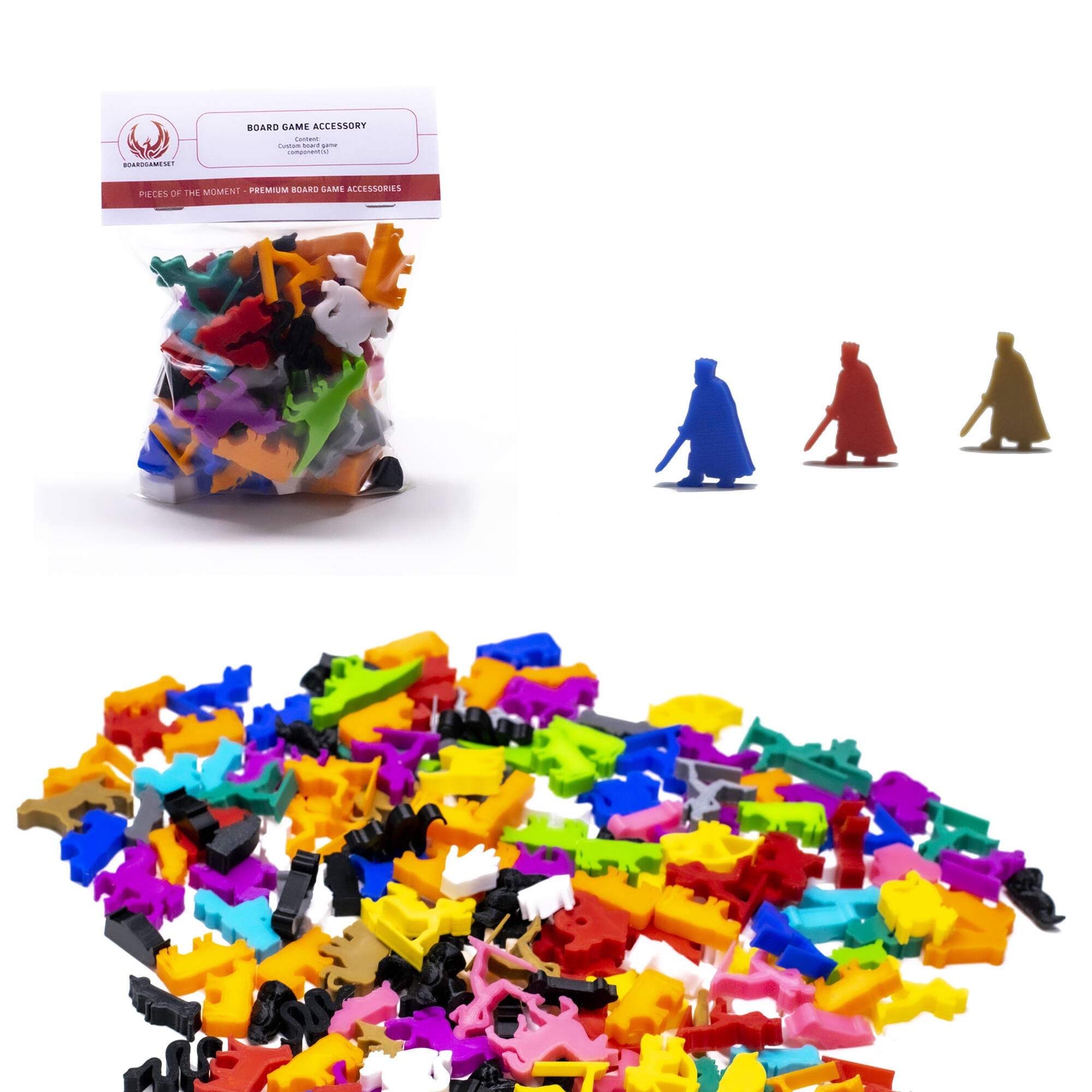 King with Sword Meeple Figures for upgrading board games, tabletop and other DnD games
