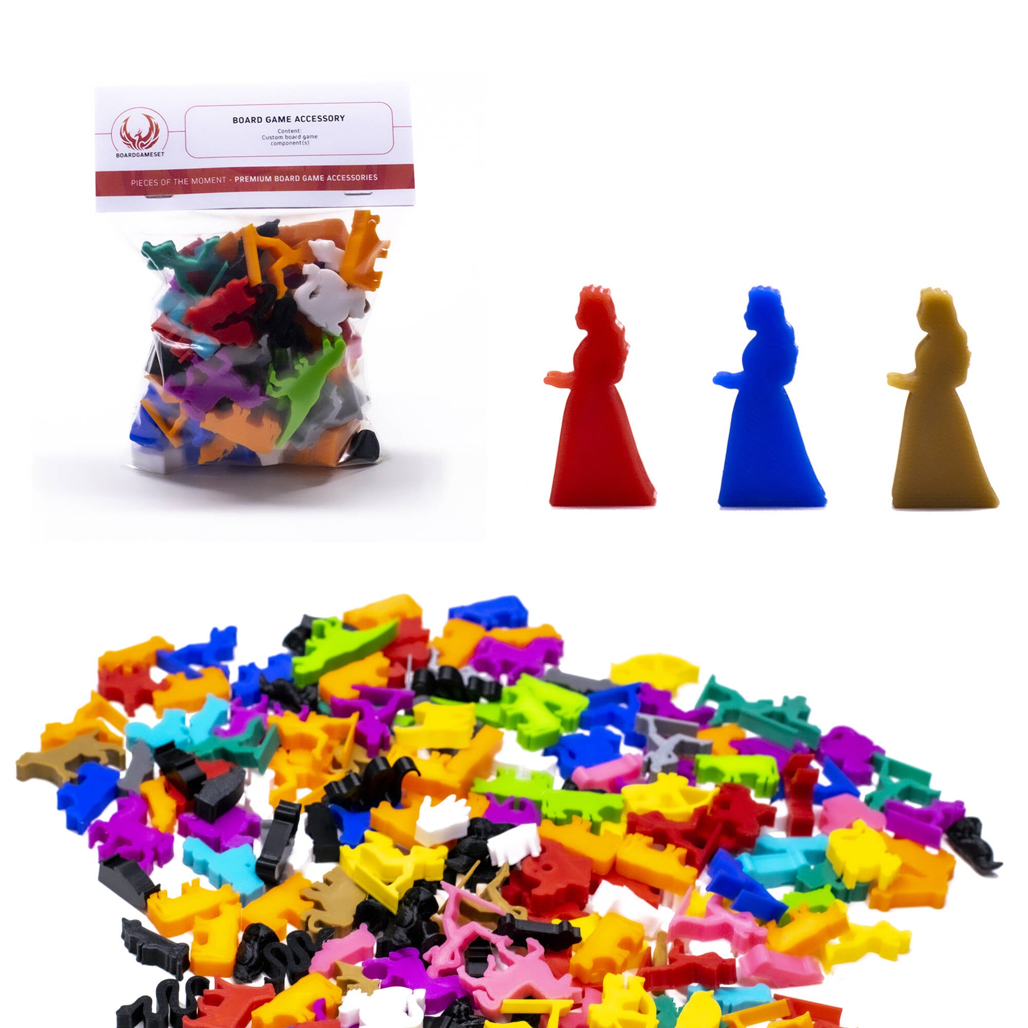 Queen Meeple Token for upgrading board games, tabletop and other DnD games