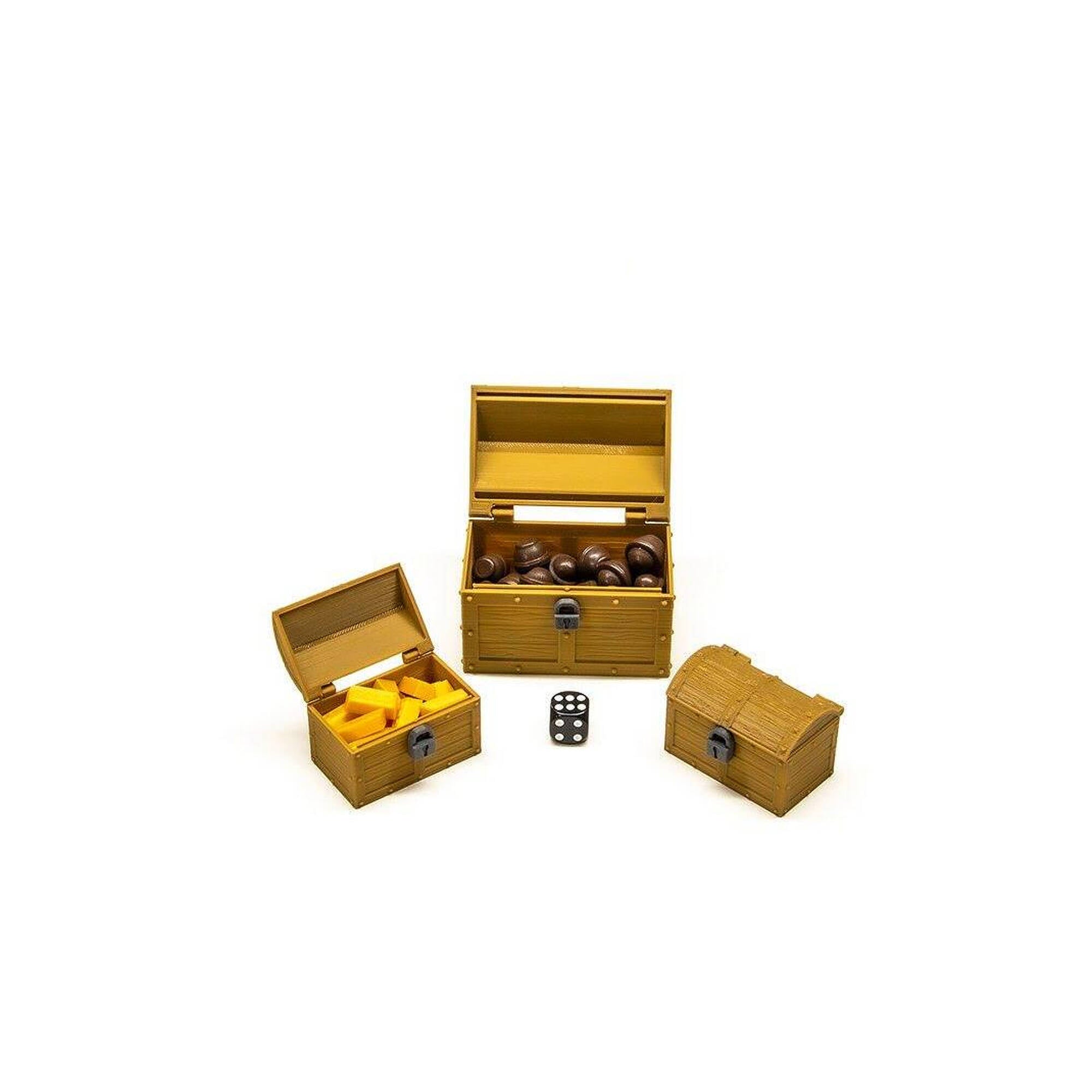 Resource Holder Treasure Chest 3PCS for upgrading board games, tabletop and other DnD games