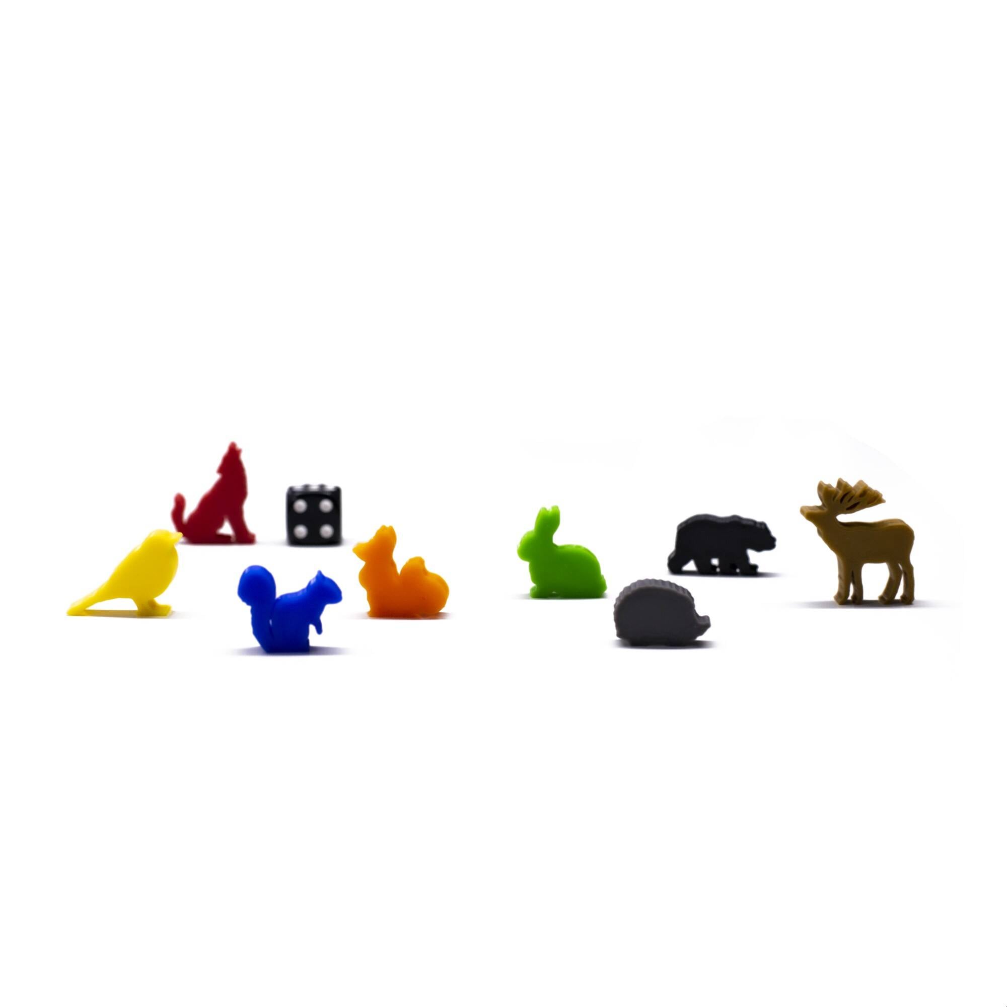Forest Animals Meeple Figure Set 8pcs | Mixed Colors for upgrading board games, tabletop and other DnD games