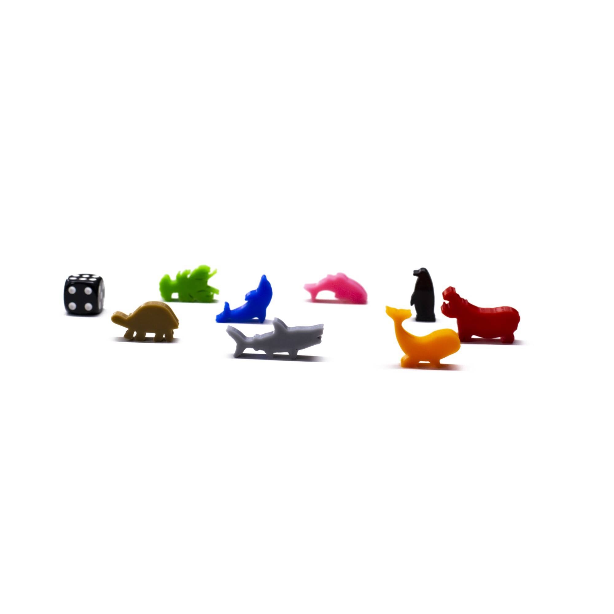 Aquatic Animals Meeple Figure Set 8pcs | Mixed Colors for upgrading board games, tabletop and other DnD games