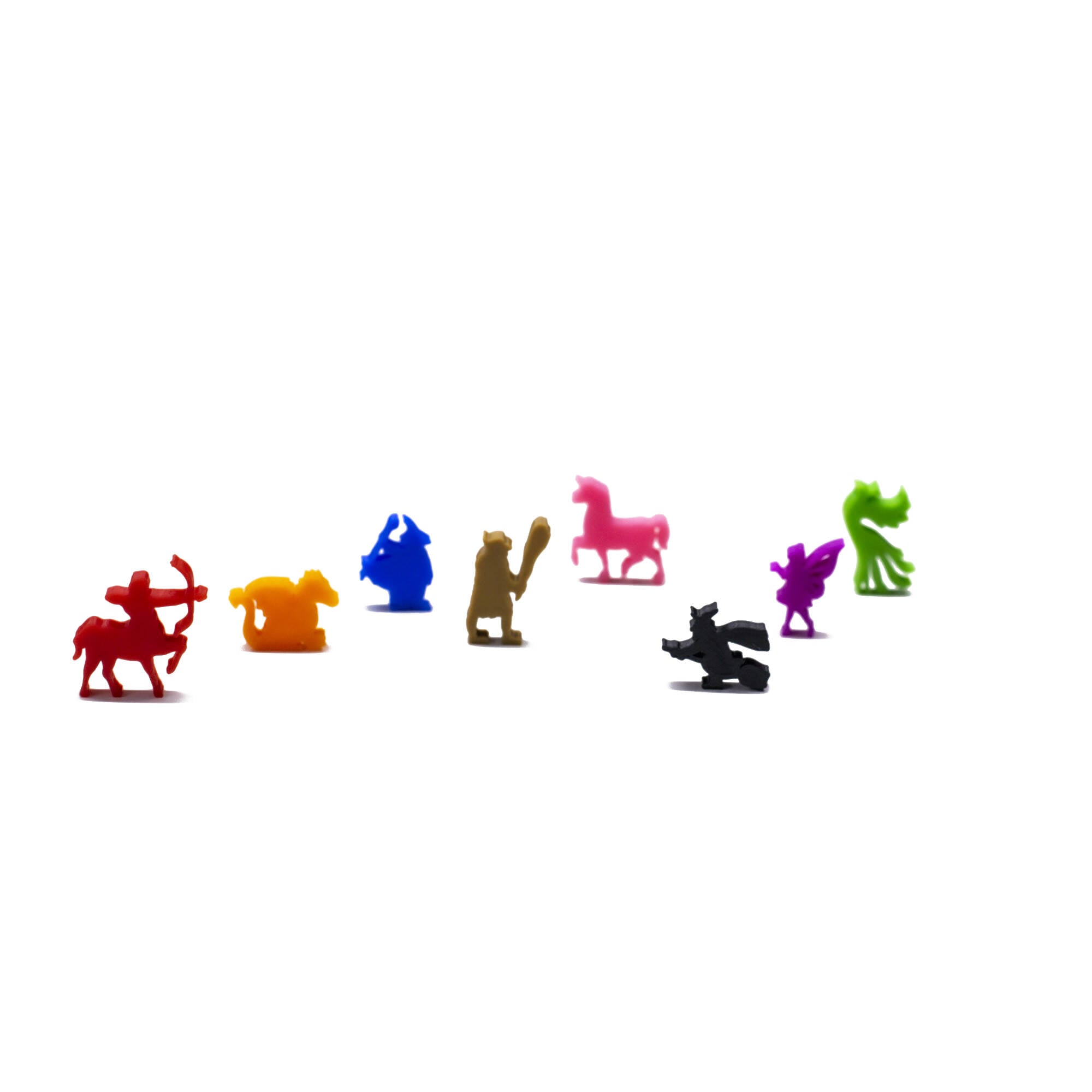 Mythical Creatures Meeple Figure Set 8pcs | Mixed Colors for upgrading board games, tabletop and other DnD games