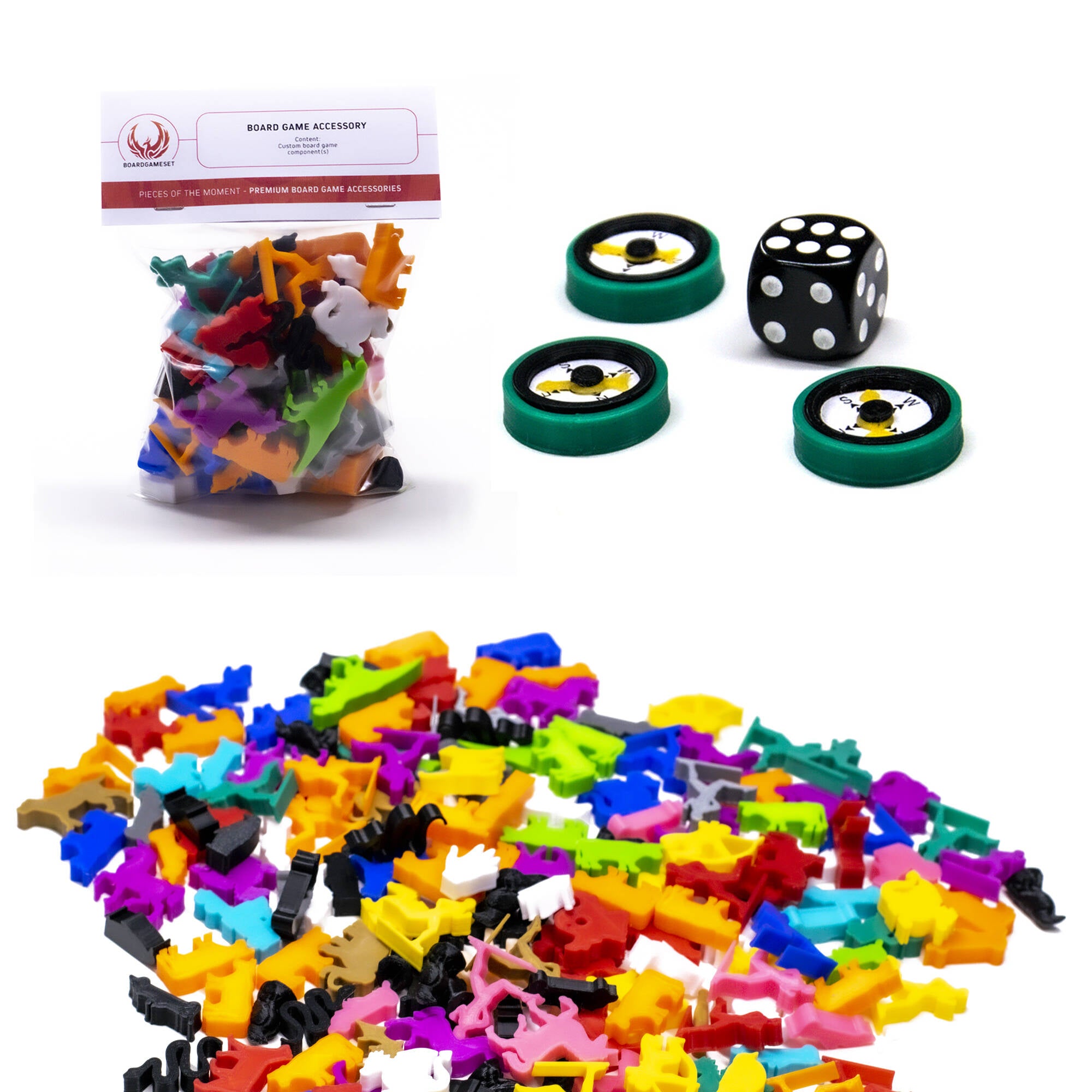 Compass Token for upgrading board games, tabletop and other DnD games