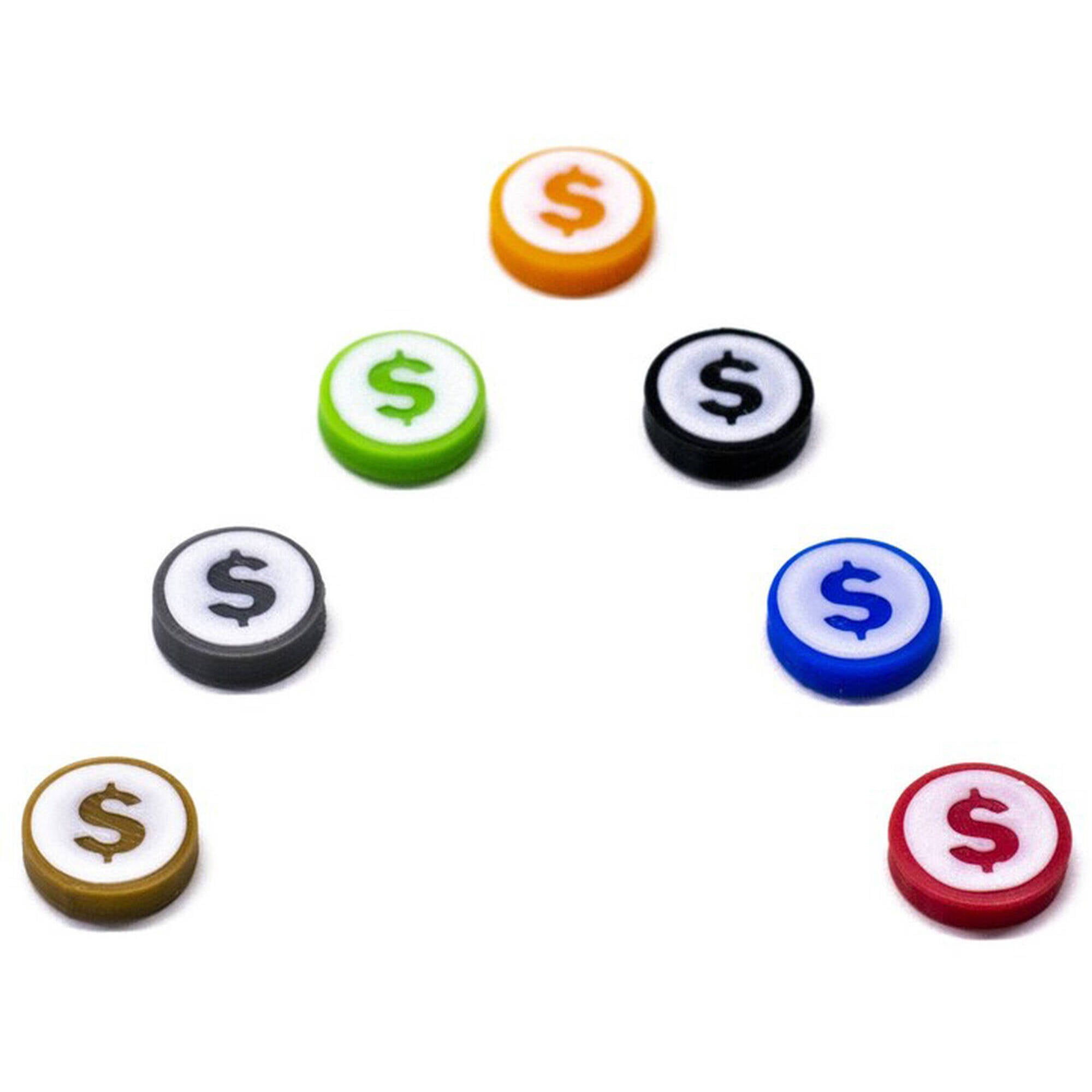 Disc Token with Dollar - One Sided for upgrading board games, tabletop and other DnD games