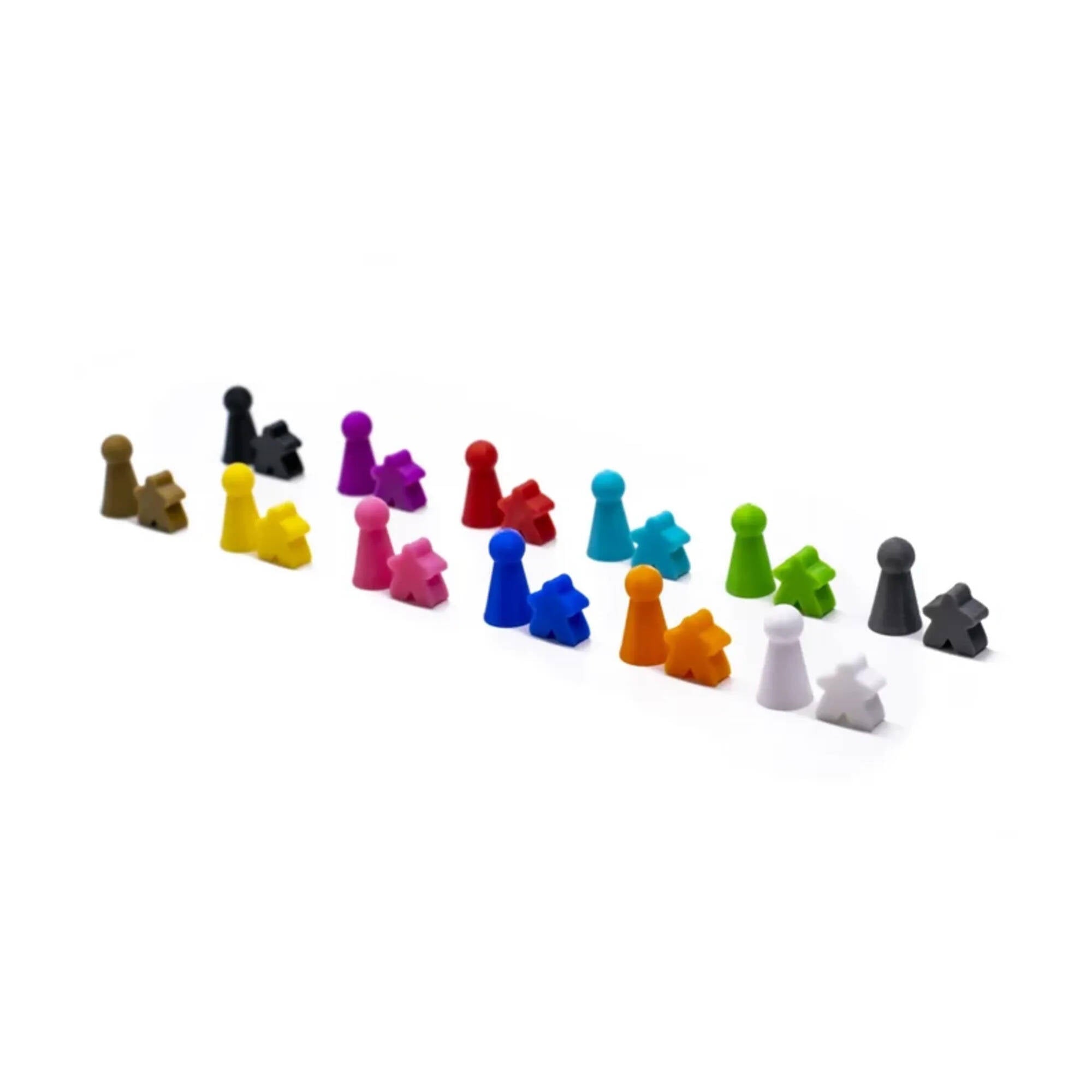 Board Game Meeples and Pawns Figure Set 24pcs for upgrading board games, tabletop and other DnD games