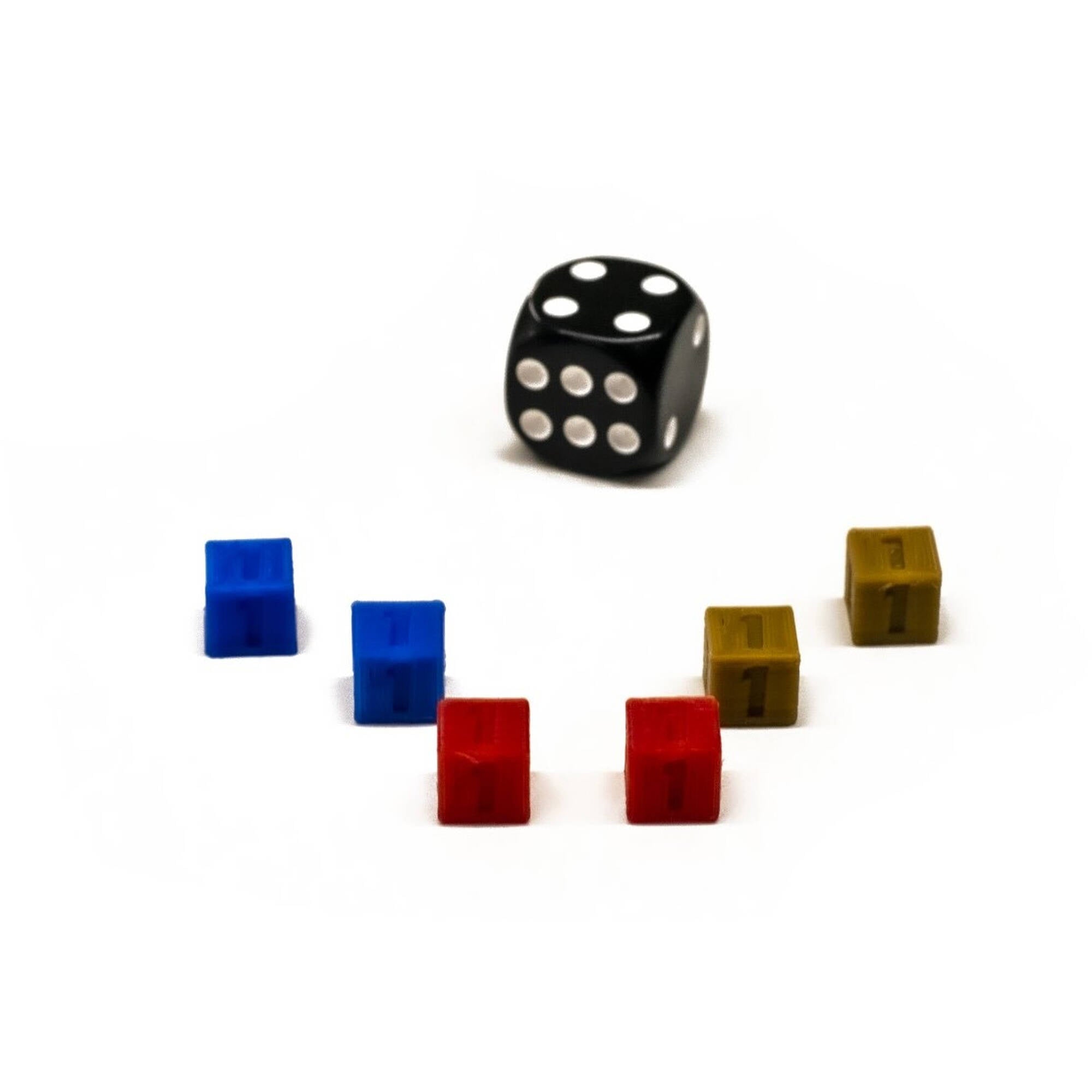 Resource Cube with Value 1 for upgrading board games, tabletop and other DnD games