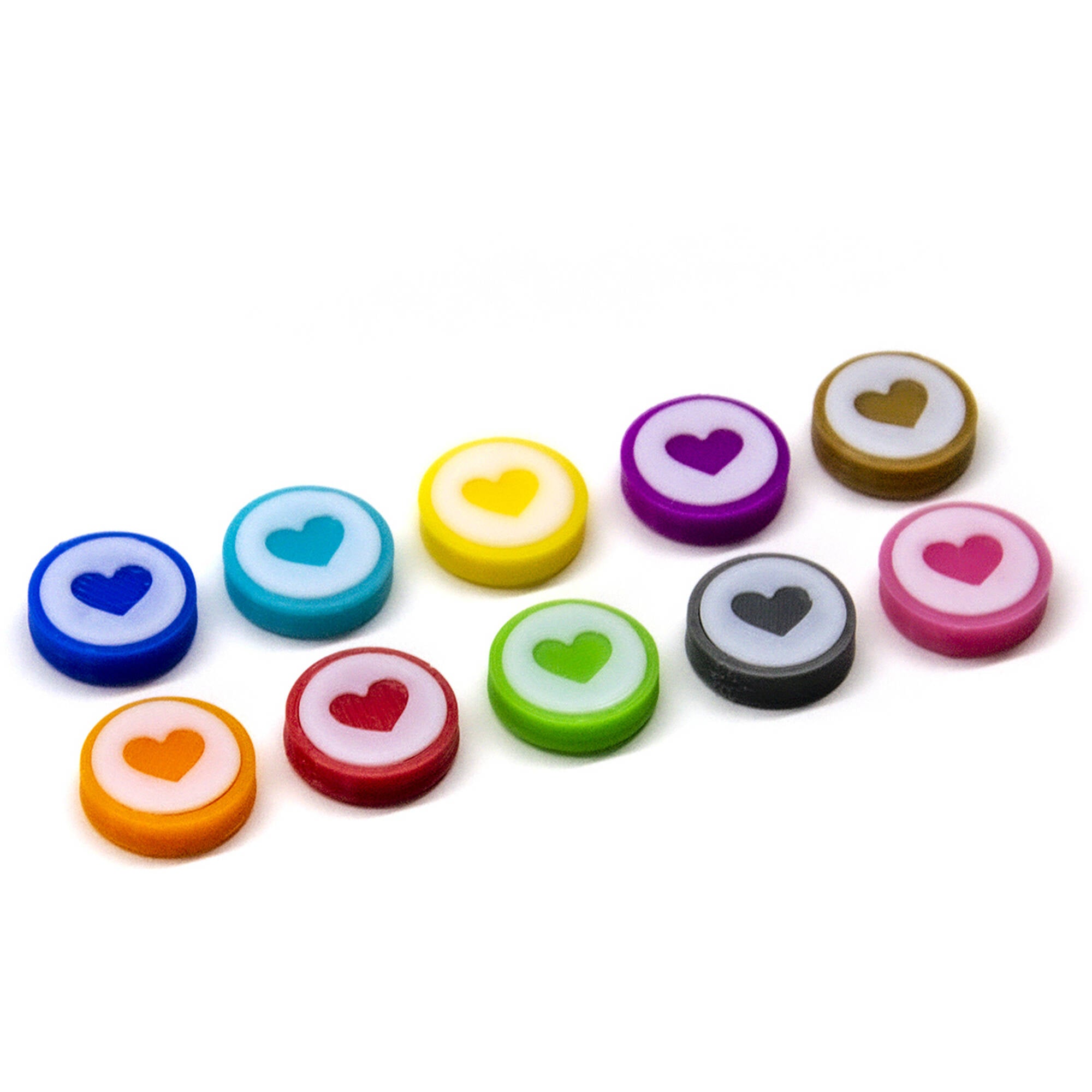 Disc Token Heart Sign - One Sided for upgrading board games, tabletop and other DnD games